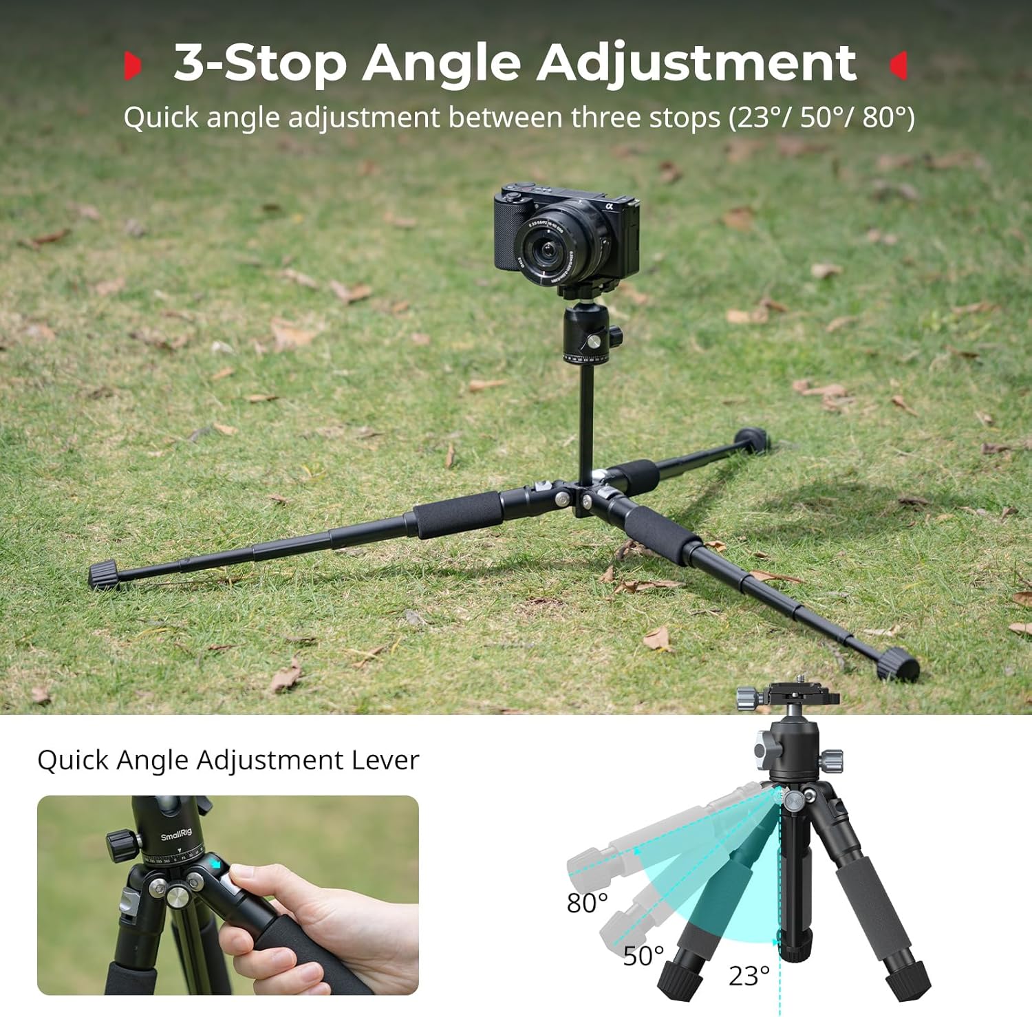 Smallrig VT-20Pro Mini treppiede 21,2"/53,8 cm - immagine 5