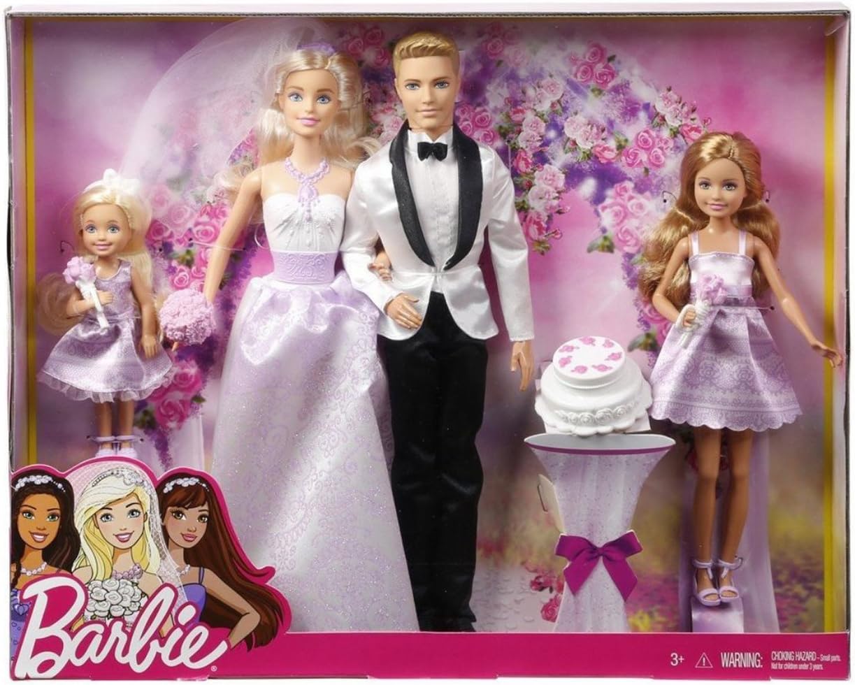 Barbie Conjunto de Boda con Muñecos Novios Ken - immagine 5
