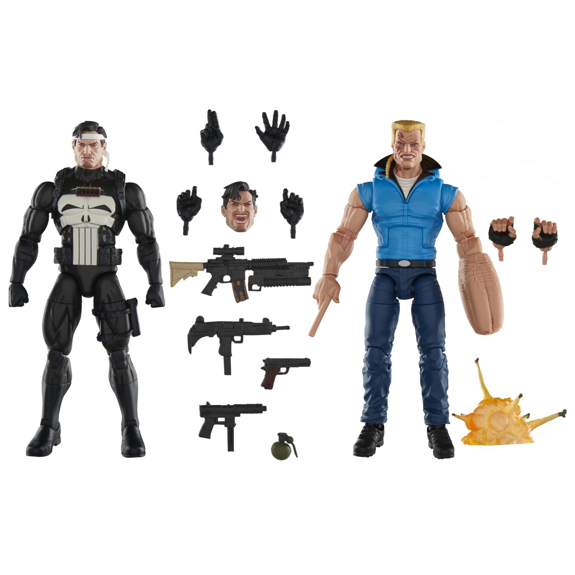 Marvel Legends Series Punisher e Bushwacker - Action Figure 15,2cm