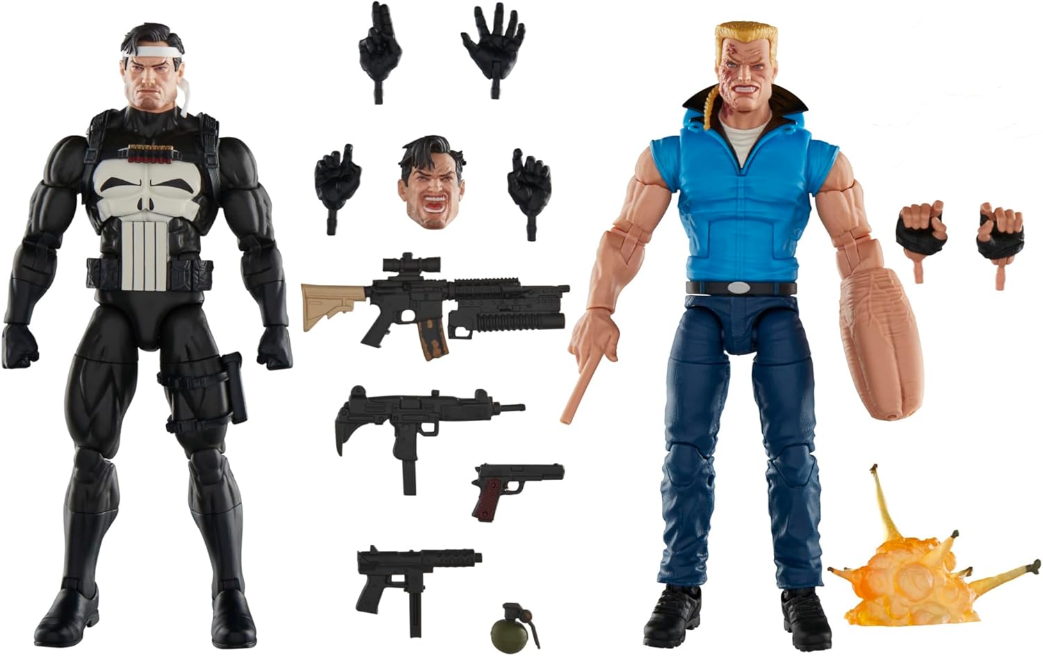 Marvel Legends Series Punisher e Bushwacker - Action Figure 15,2cm - immagine 1
