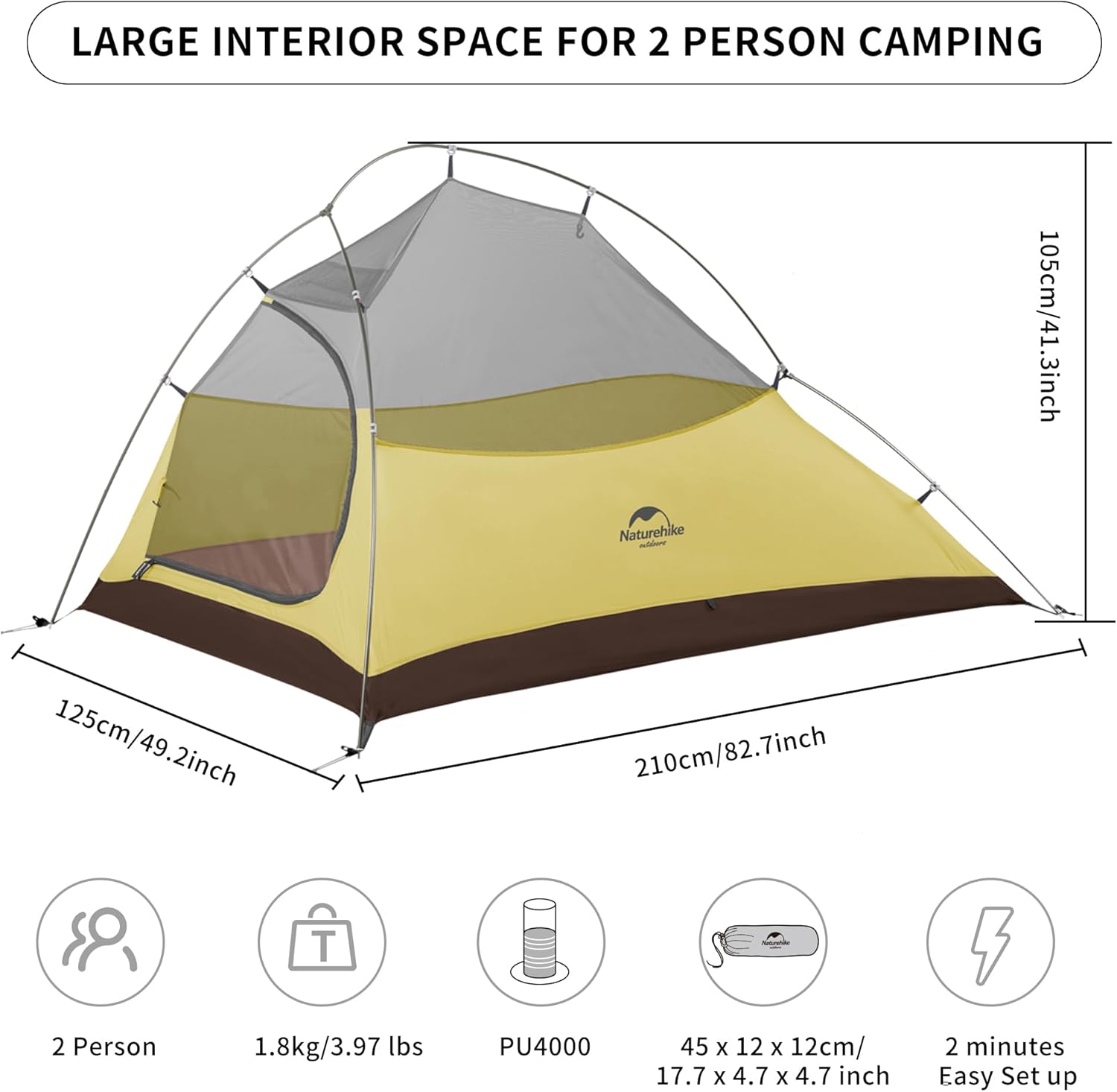 Naturehike Nh2499, Tenda Unisex - immagine 2