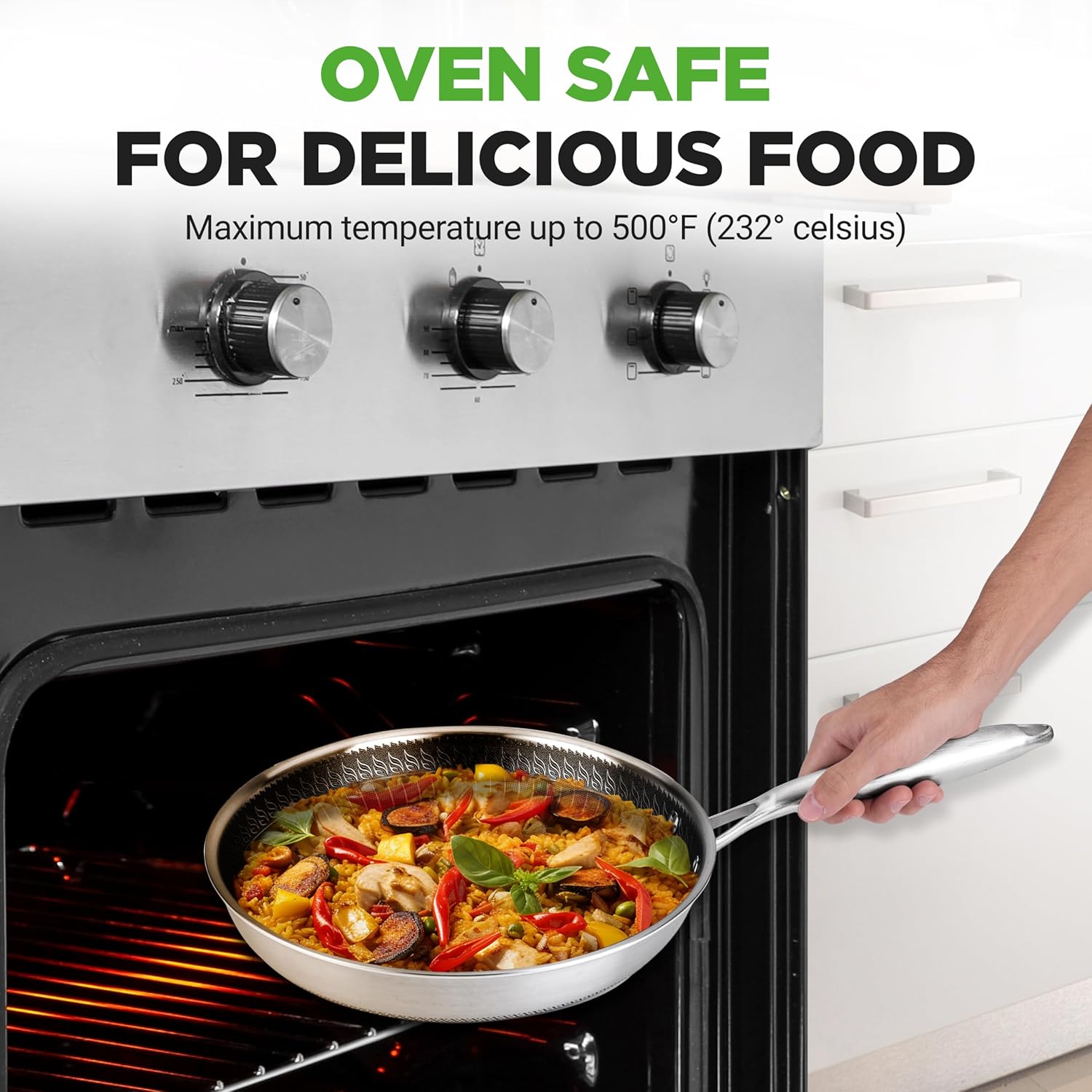 Nutrichef Padella Antiaderente Acciaio Inox 26cm - immagine 4