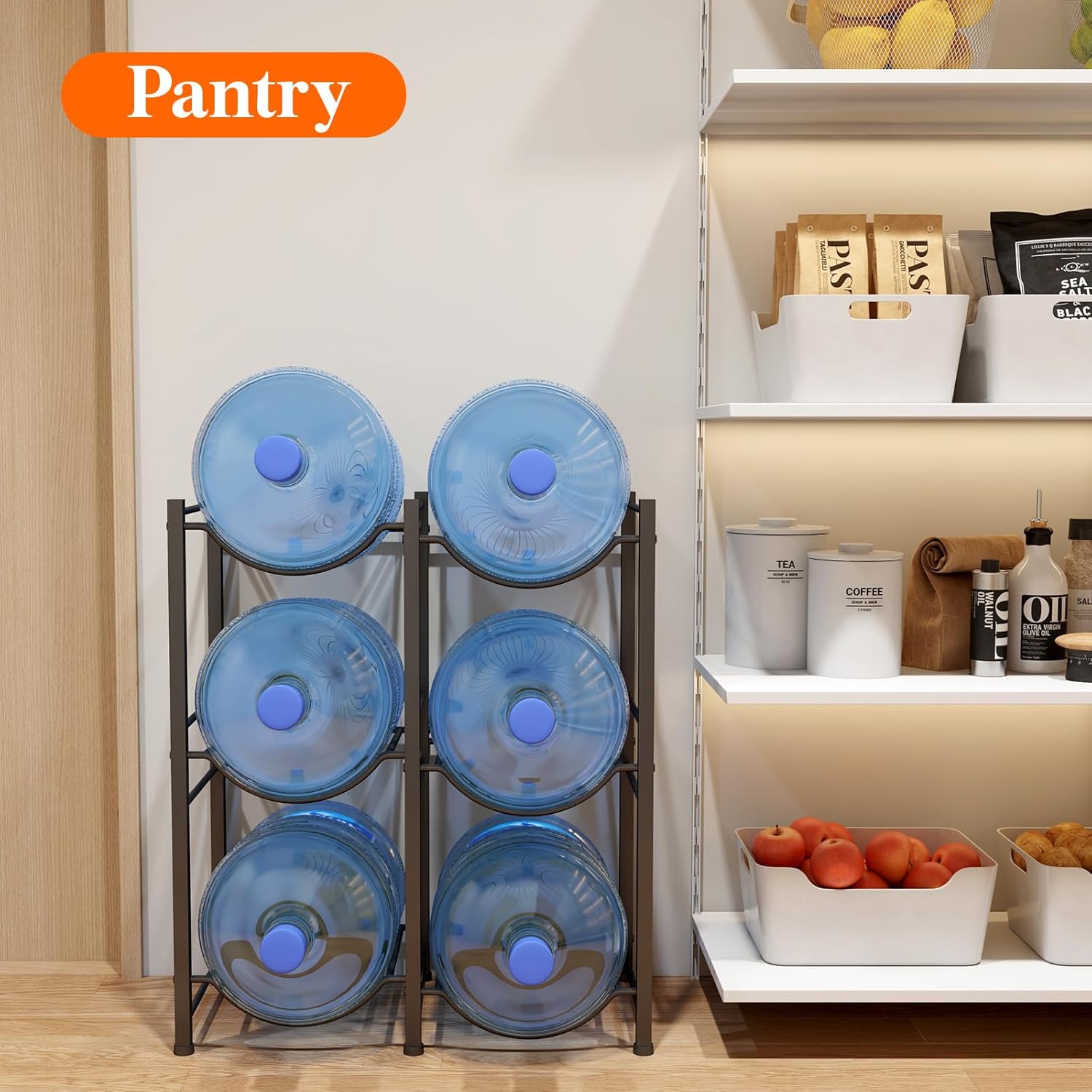 Lifewit Portabottiglie d'Acqua 19L a 3 Ripiani, Nero - immagine 7