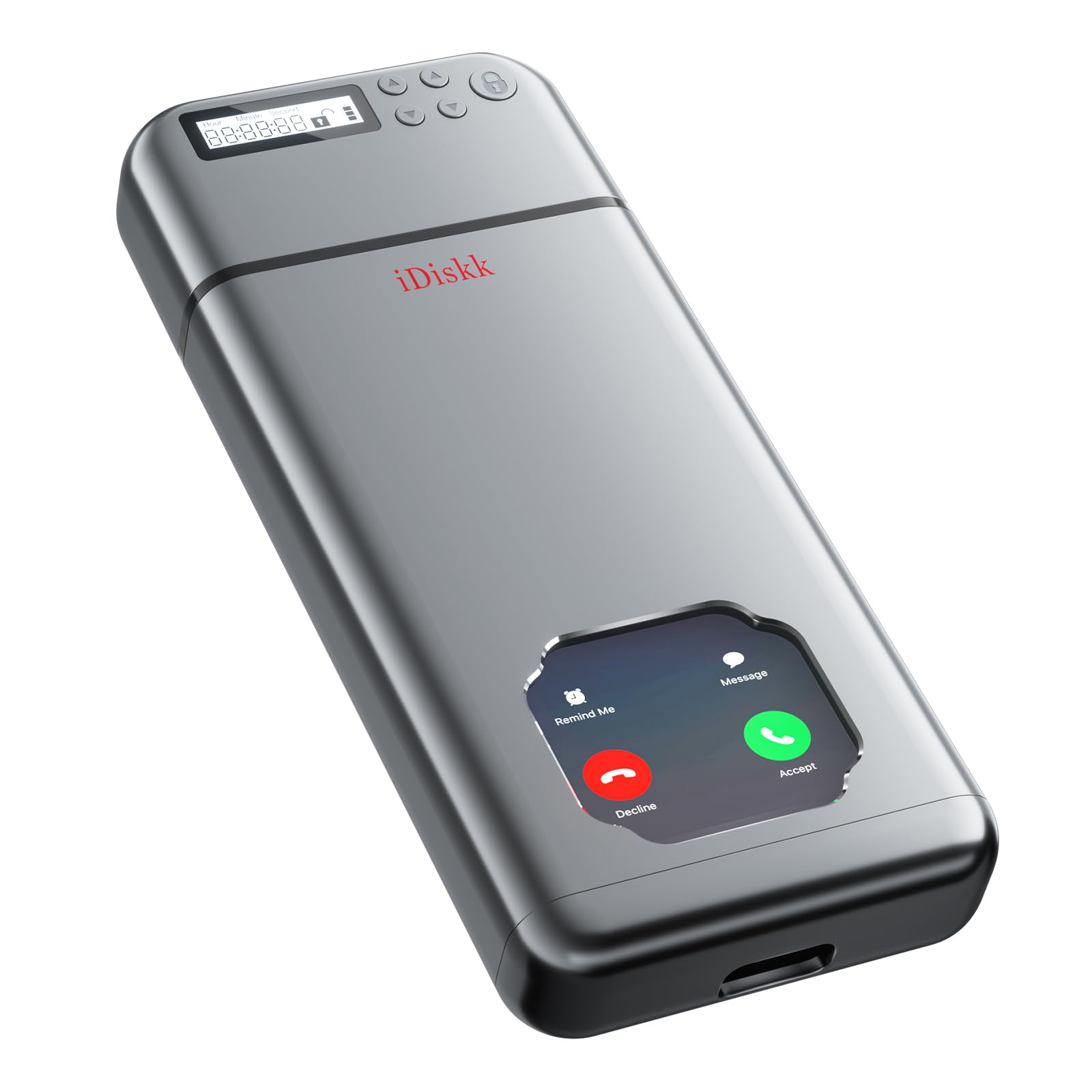 Idiskk Scatola di Metallo con Serratura e Timer per Telefono