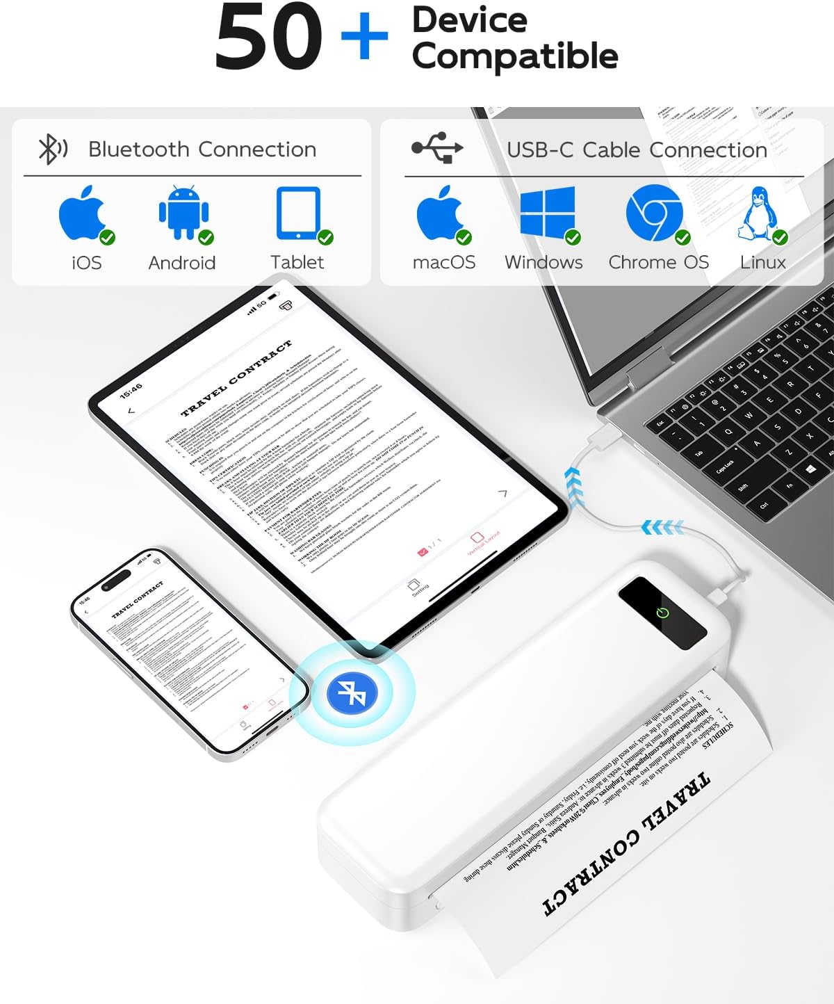 Tattmuse Stampante Portatile A4 Termica Kit - immagine 2