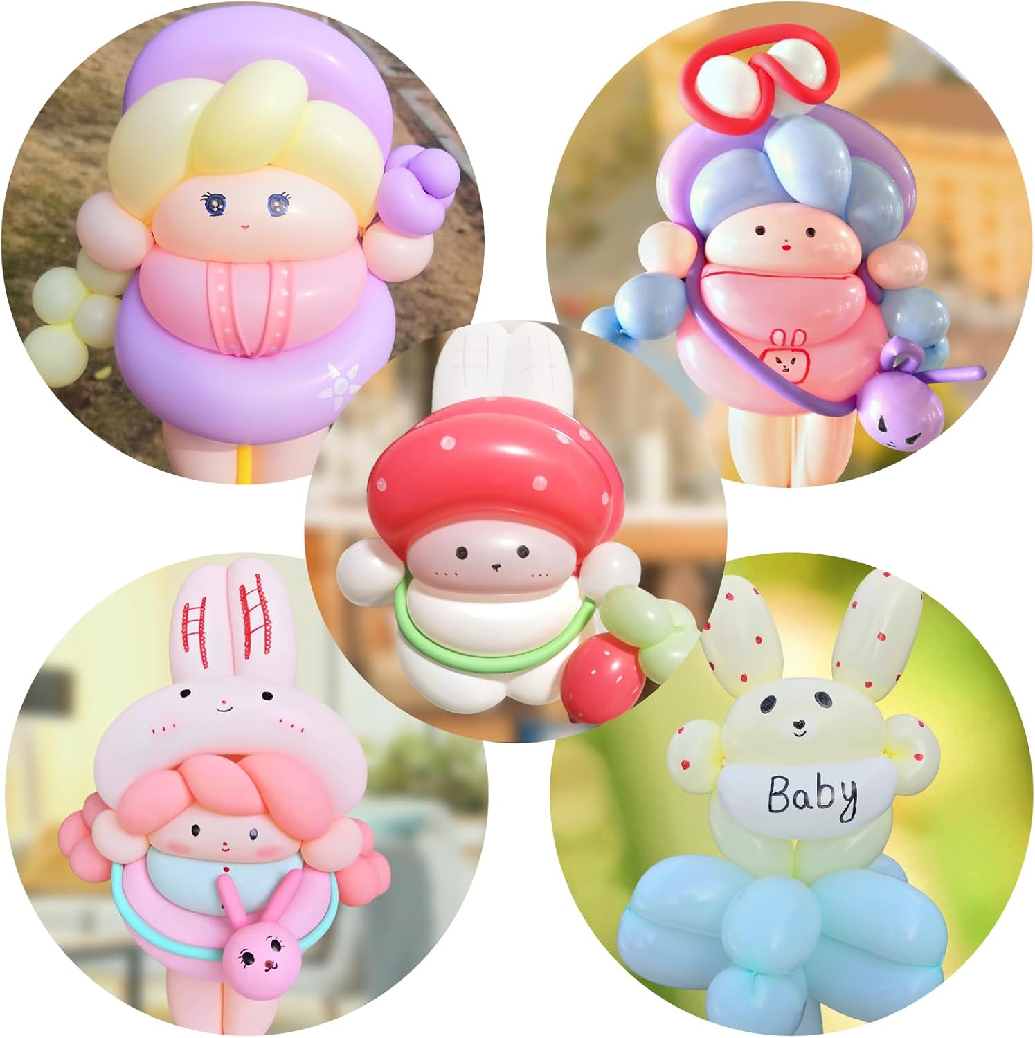 200 Palloncini Modellabili 260Q Colorati - immagine 5