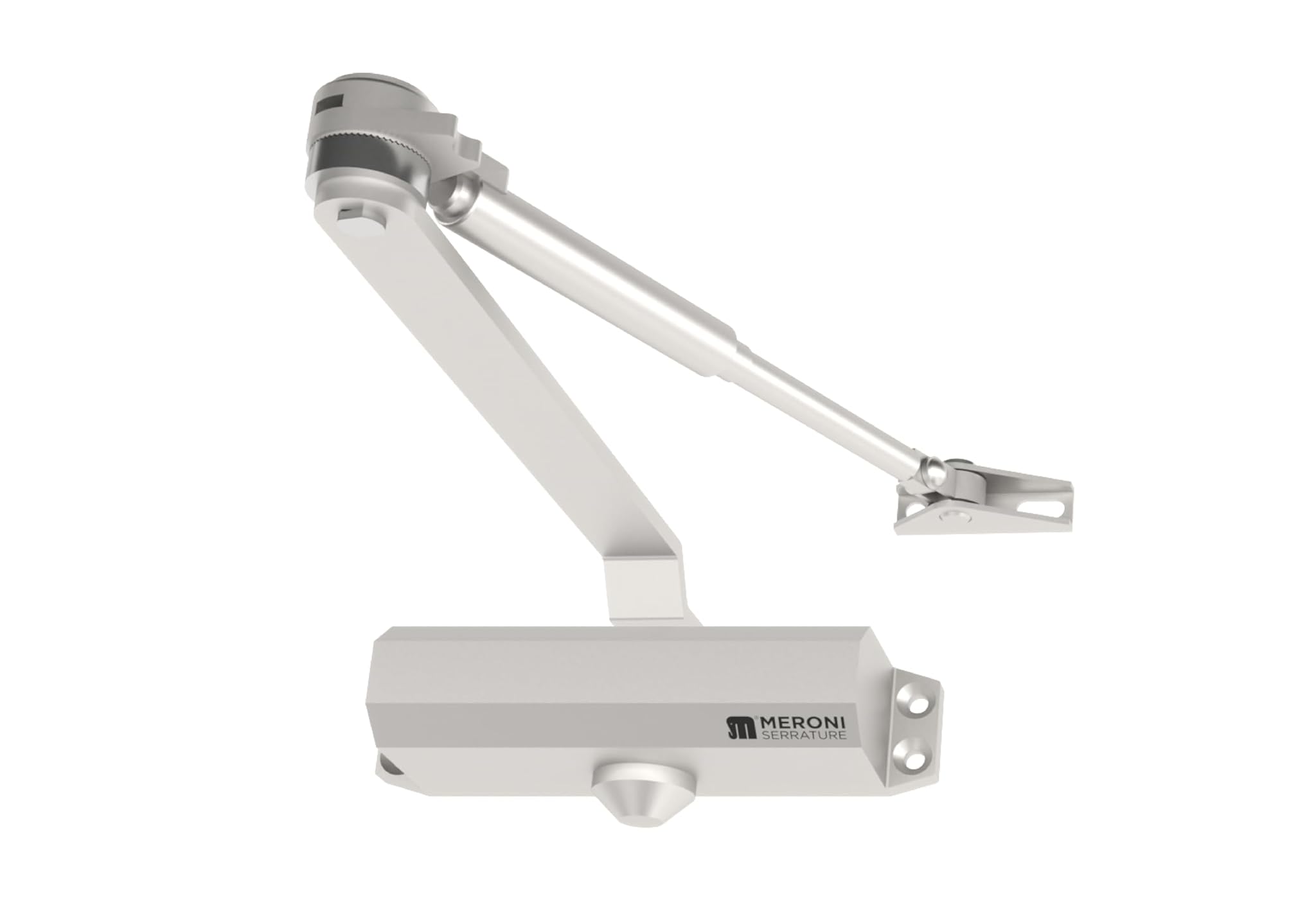 Meroni Serrature Chiudiporta Aereo Forza Variabile, Argento