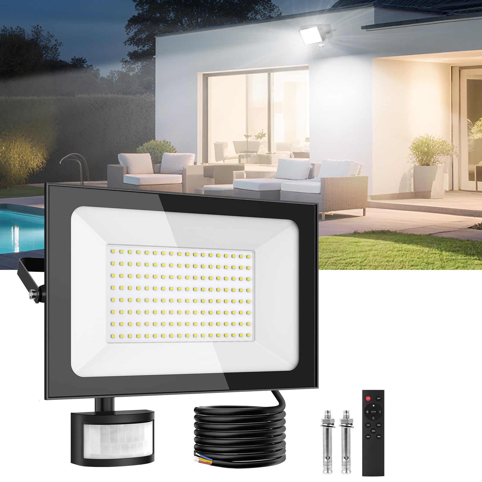 Sararoom Faretto LED da Esterno 150W con Sensore