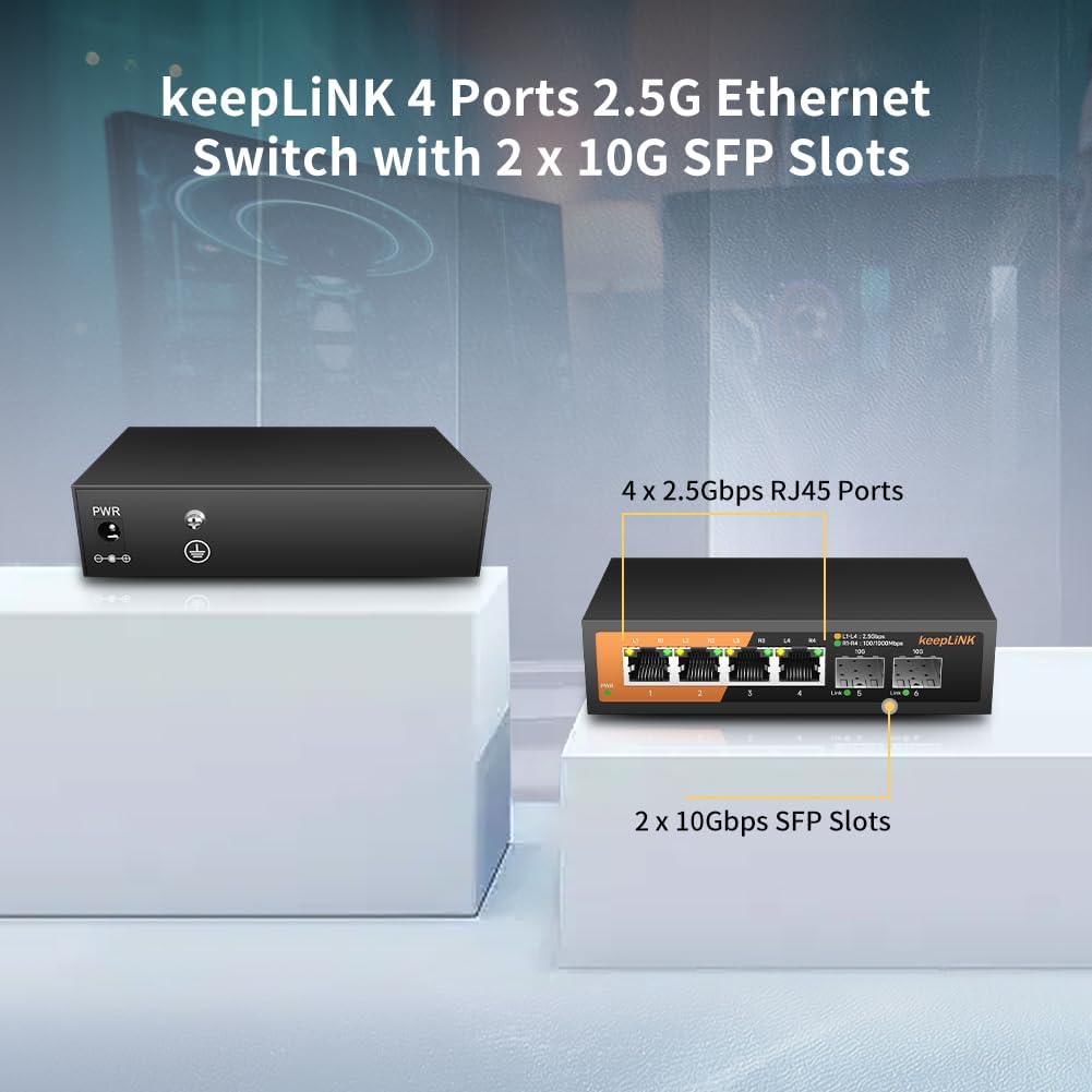 Keeplink Switch 6 Porte 2.5G non gestito - immagine 3