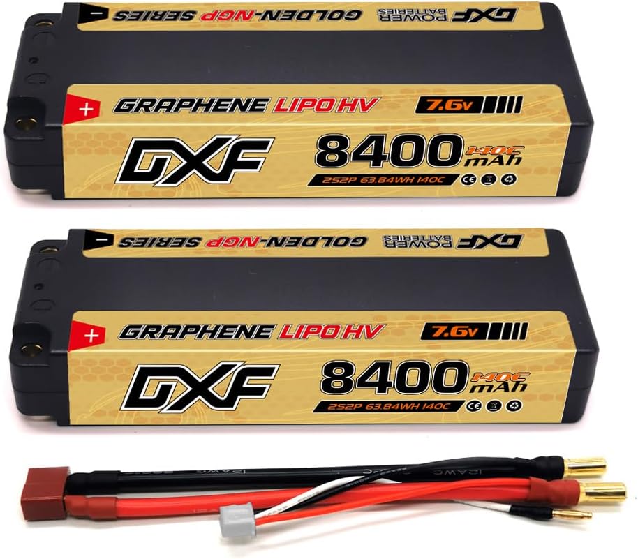 Dxf Batteria 2S Lipo 8400 mAh 7,6V 140C (2 pezzi) - immagine 1