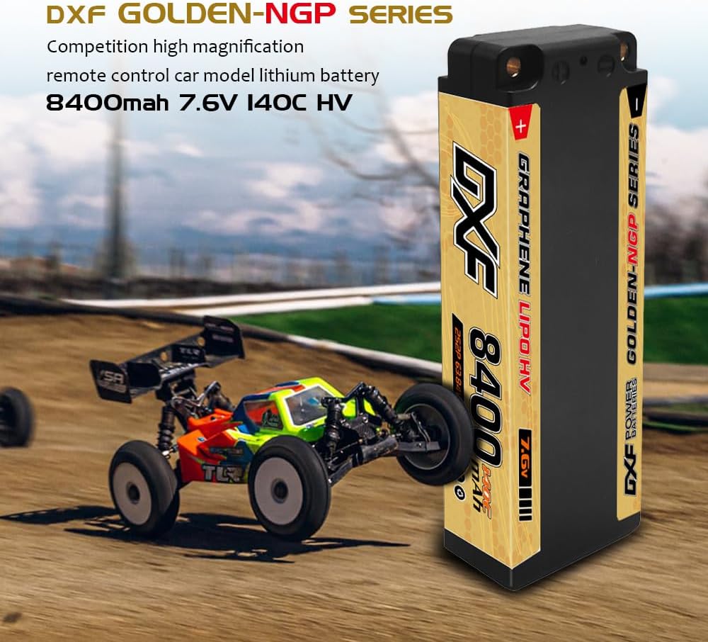 Dxf Batteria 2S Lipo 8400 mAh 7,6V 140C (2 pezzi) - immagine 3