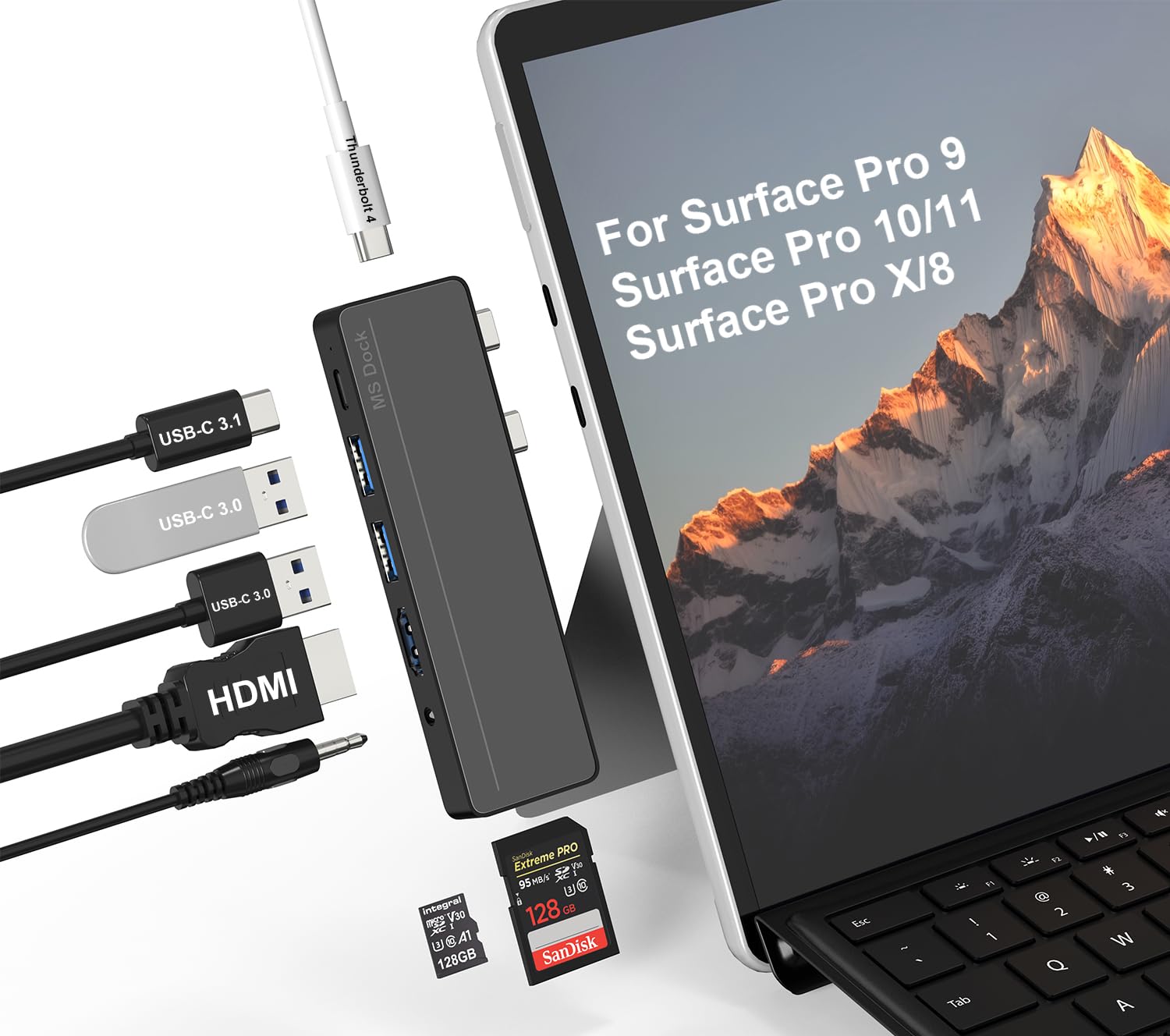 Docking Station per Surface Pro 8/9/10/11/X