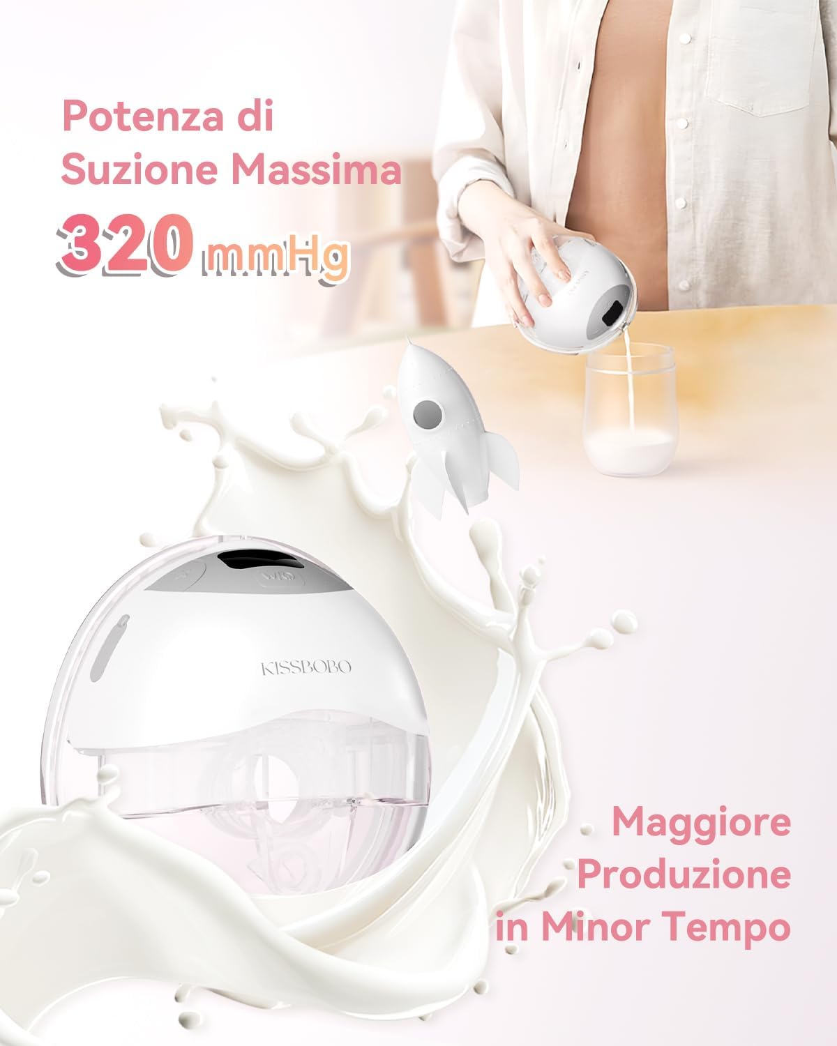 Tiralatte Elettrico Doppio 19 Livelli 4 Modalità - immagine 2