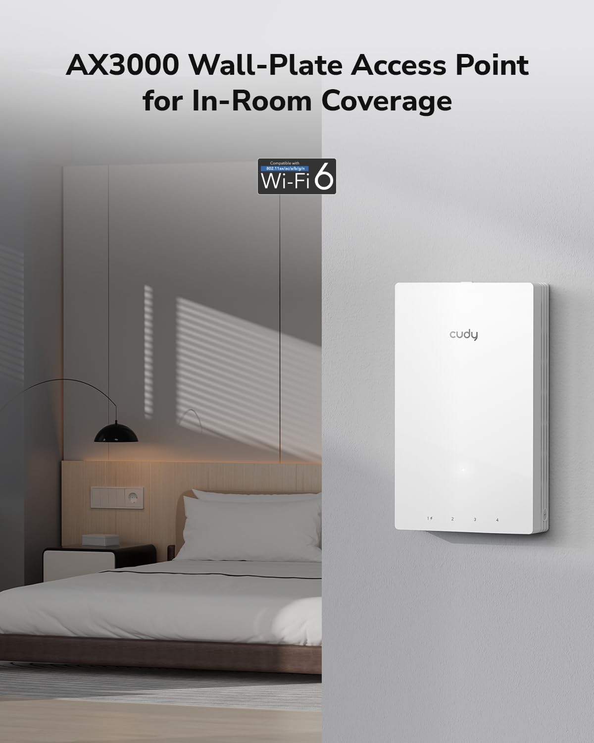 Cudy AP3000 Wall WiFi 6 AX3000 Access Point Gigabit - immagine 2