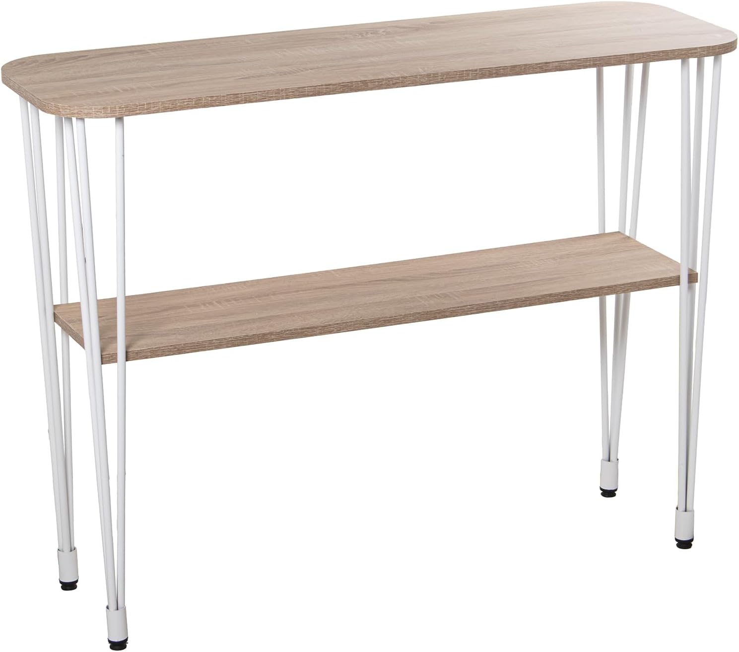 MESA ENTRADA MADERA CL. ROBLE con Gambe Metallo Bianco - immagine 1