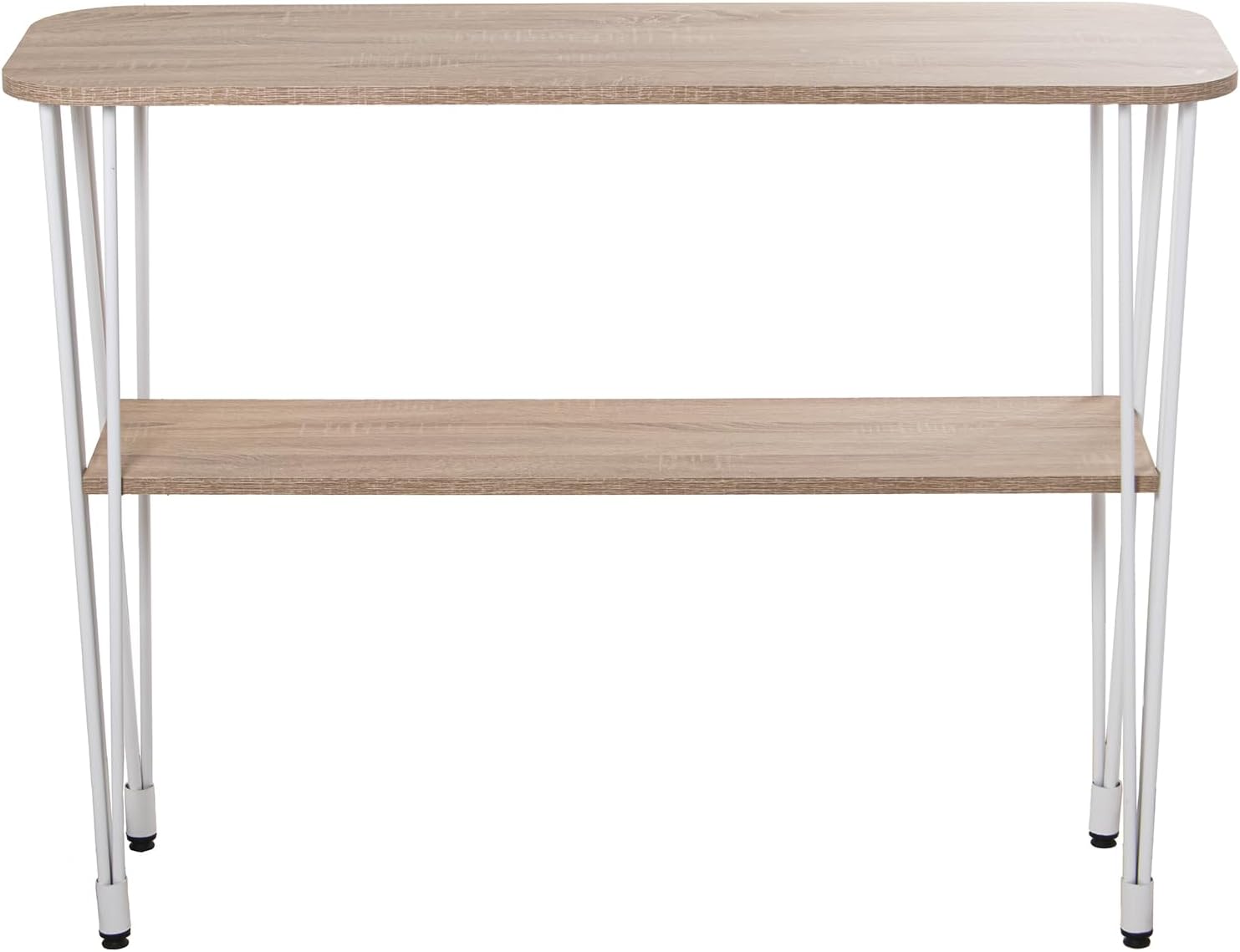 MESA ENTRADA MADERA CL. ROBLE con Gambe Metallo Bianco - immagine 2