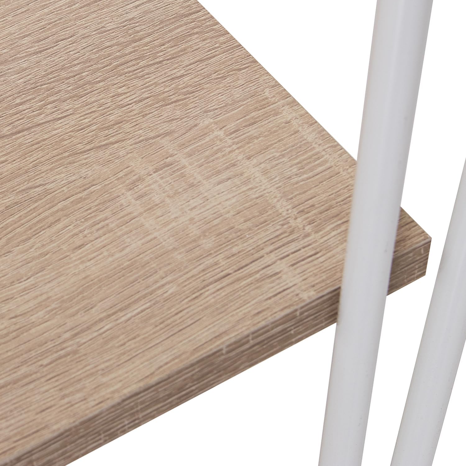 MESA ENTRADA MADERA CL. ROBLE con Gambe Metallo Bianco - immagine 3