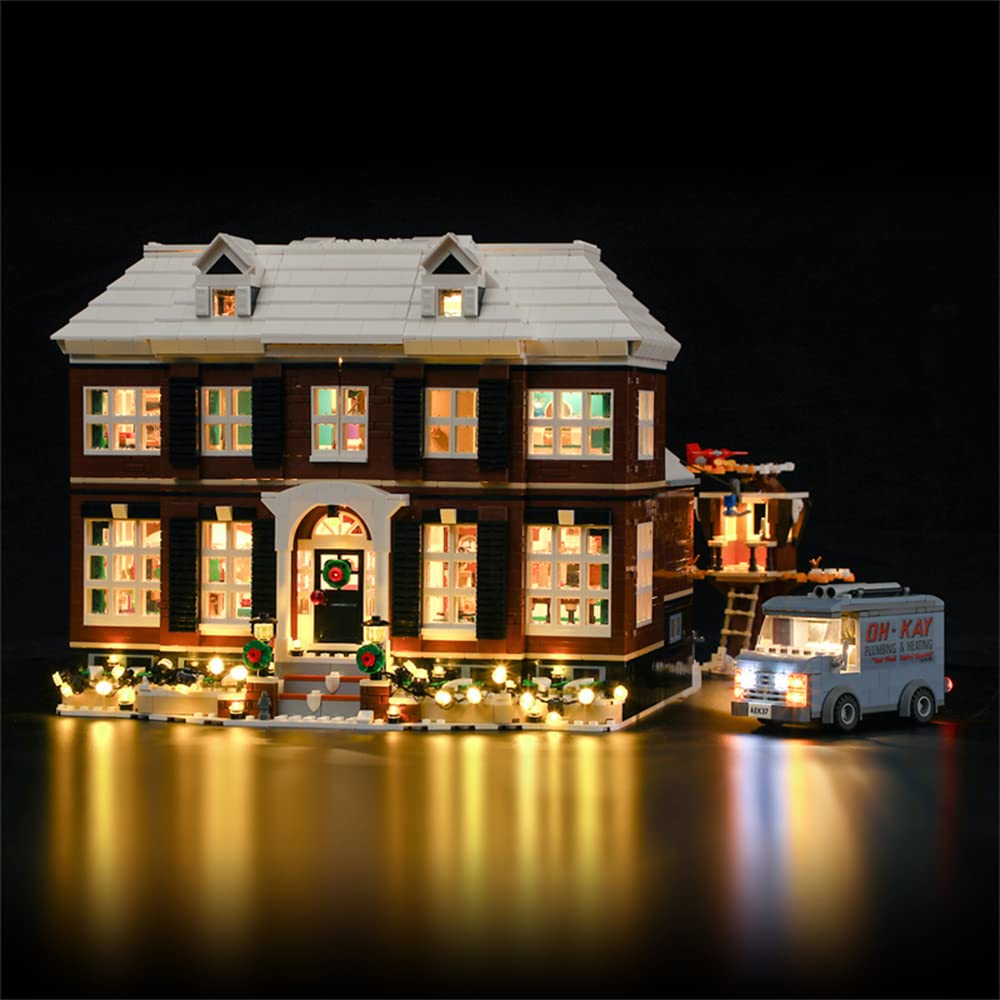 GEAMENT Set di Luci LED Compatibile con Lego Ideas Home Alone – Kit di Illuminazione per Ideas 21330 Modello da Costruire (Modello di mattoncini Non Incluso)