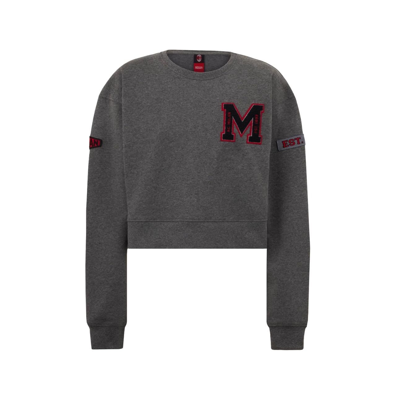 AC Milan Felpa Croptop Donna College Collection, Prodotto Ufficiale
