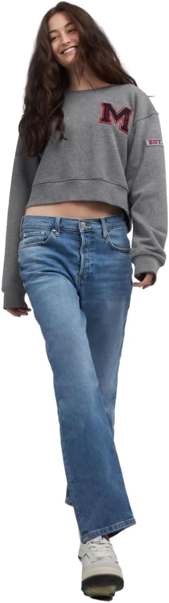 AC Milan Felpa Croptop Donna College Collection, Prodotto Ufficiale - immagine 2