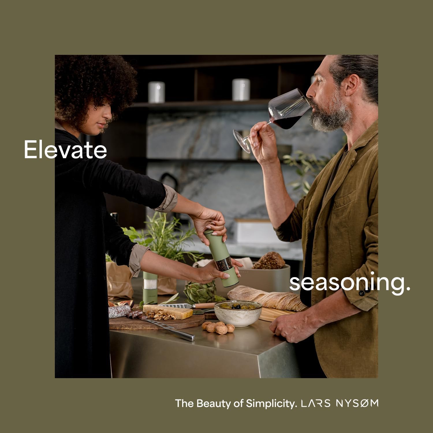 Lars Nysøm Set 2 Macina Sale e Pepe Manuale, Carbon Black - immagine 3