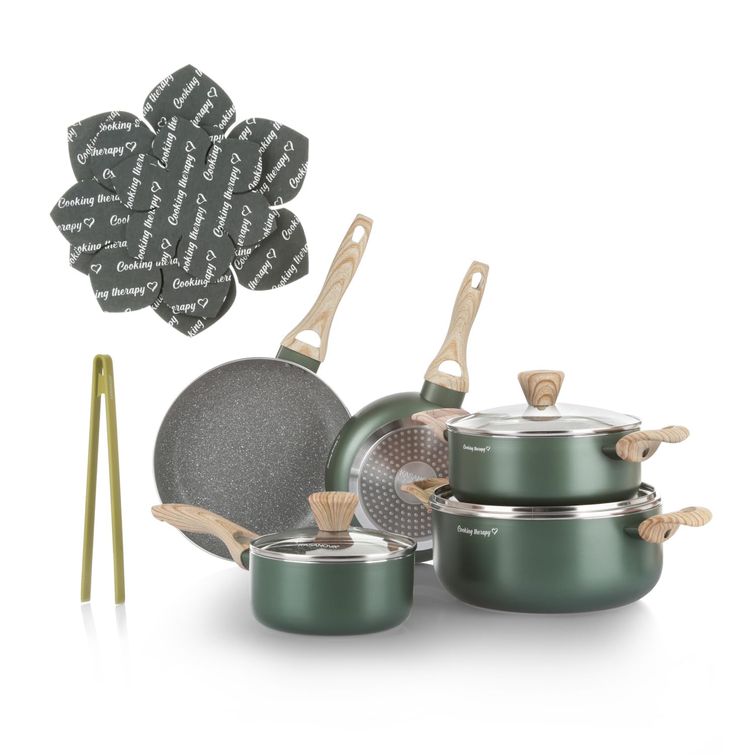 Kasanova Cooking Therapy - Batteria Pentole 12 Pezzi