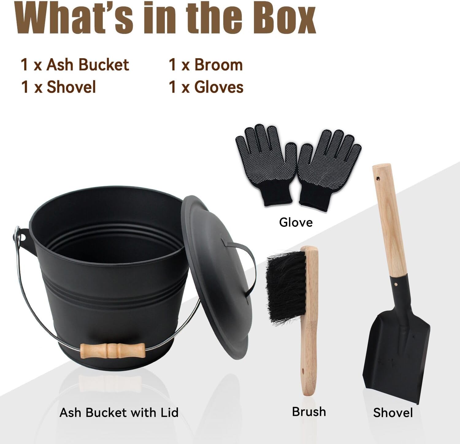 Brian & Dany Secchio per Cenere Camino 5L - immagine 3