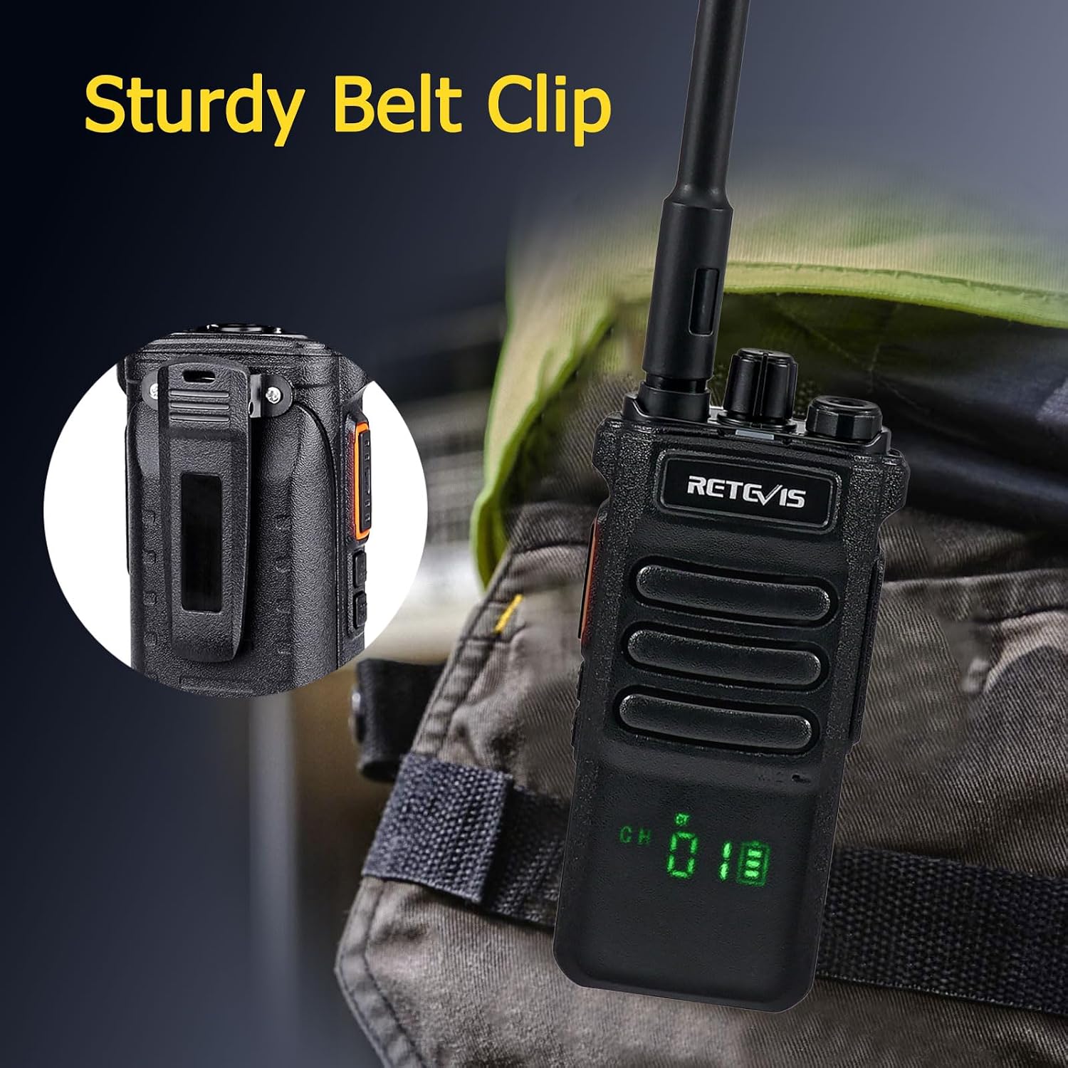 Retevis RT86 Walkie Talkie Professionali 2600mAh, Nero | Velz