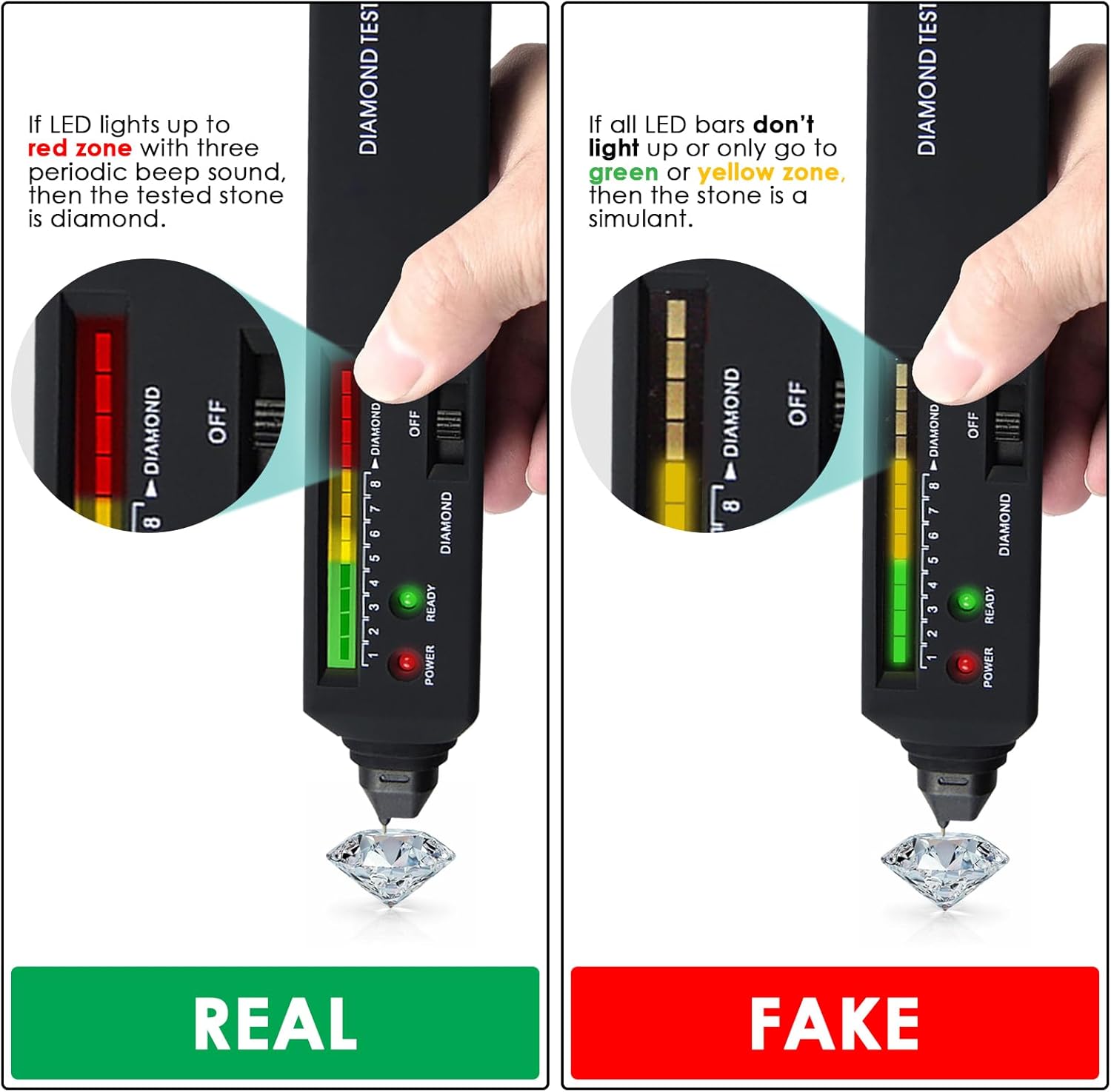 Tester Diamantato Professionale con Luce UV - immagine 3