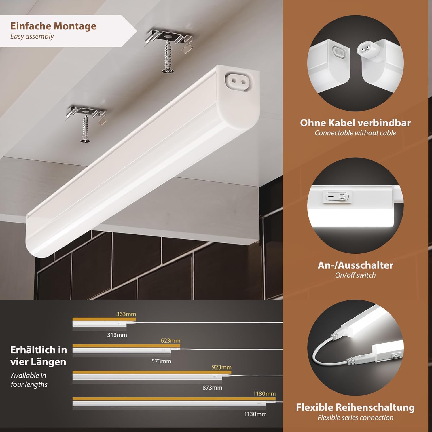 Parlat Apparecchi Sottopensile a LED Rigel, Set 3pz - immagine 2