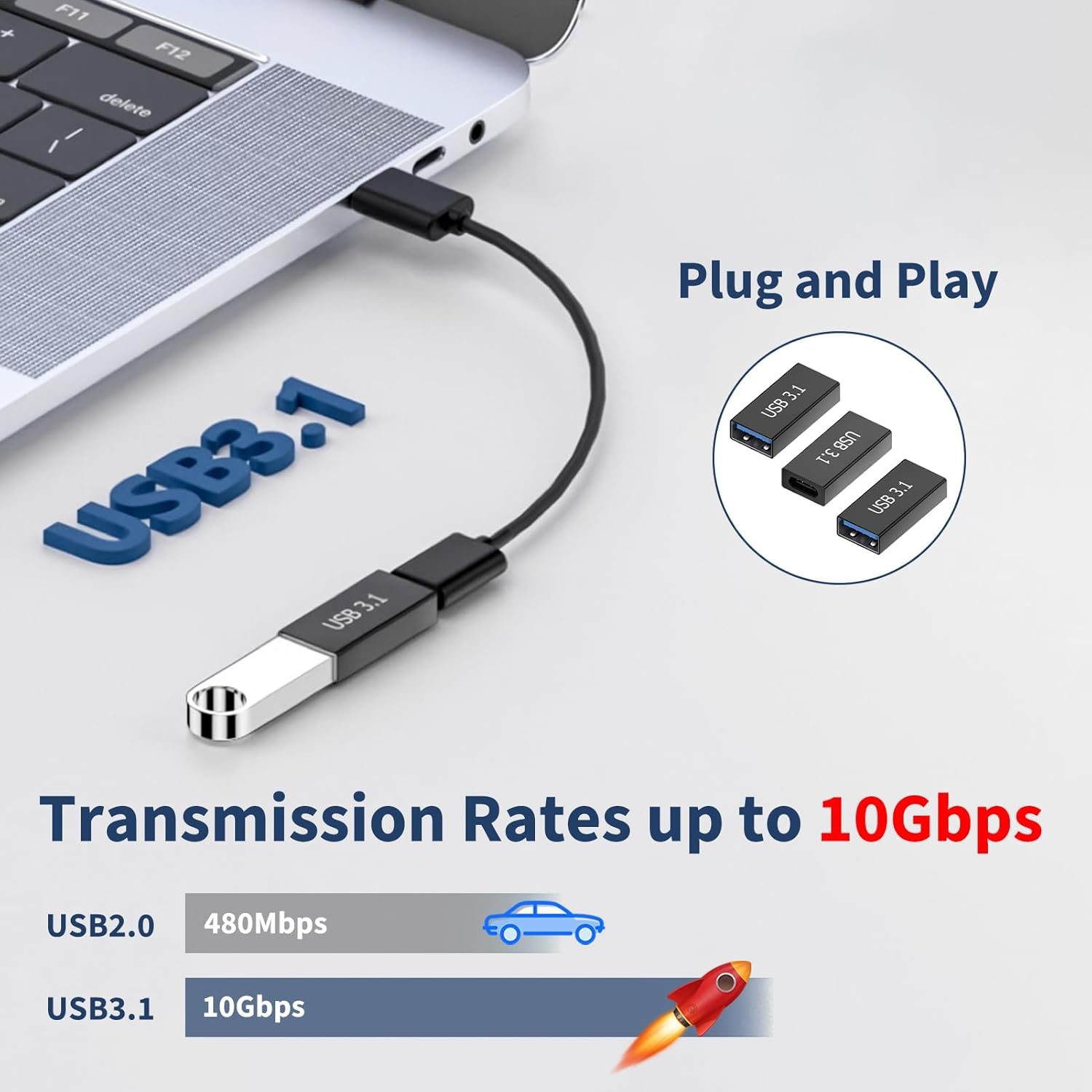 3 Pezzi Adattatori da USB-C a USB 3.0 Femmina - immagine 4