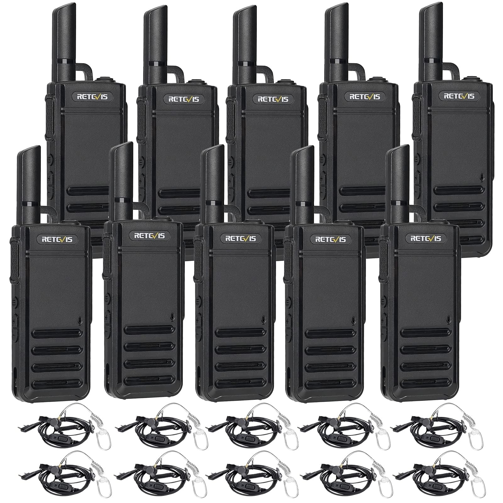 Retevis RB639 - Walkie-Talkie Professionali PMR446 (10 Pezzi)