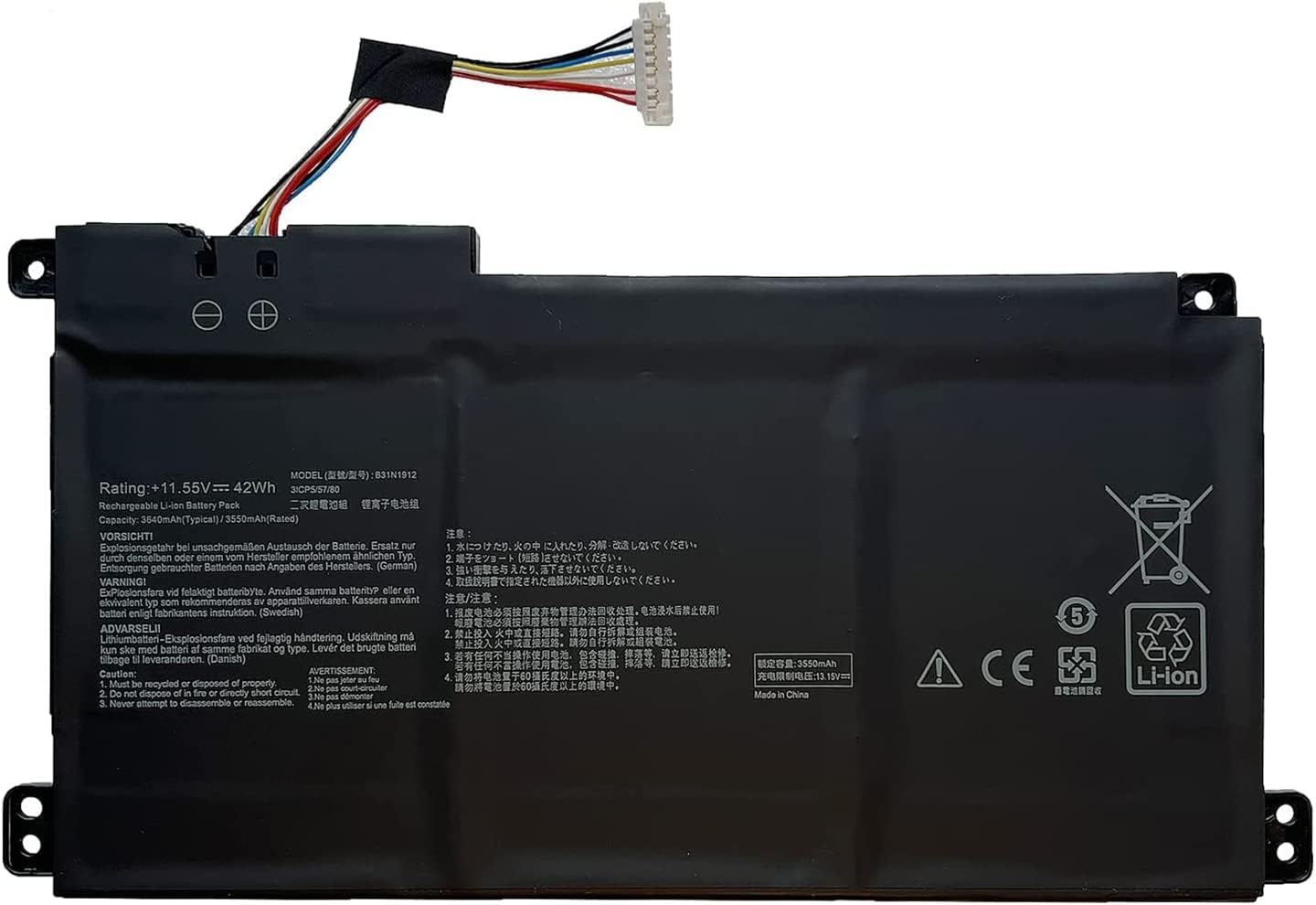 Askc B31N1912 Batteria Laptop per Asus VivoBook 14/15 - immagine 1