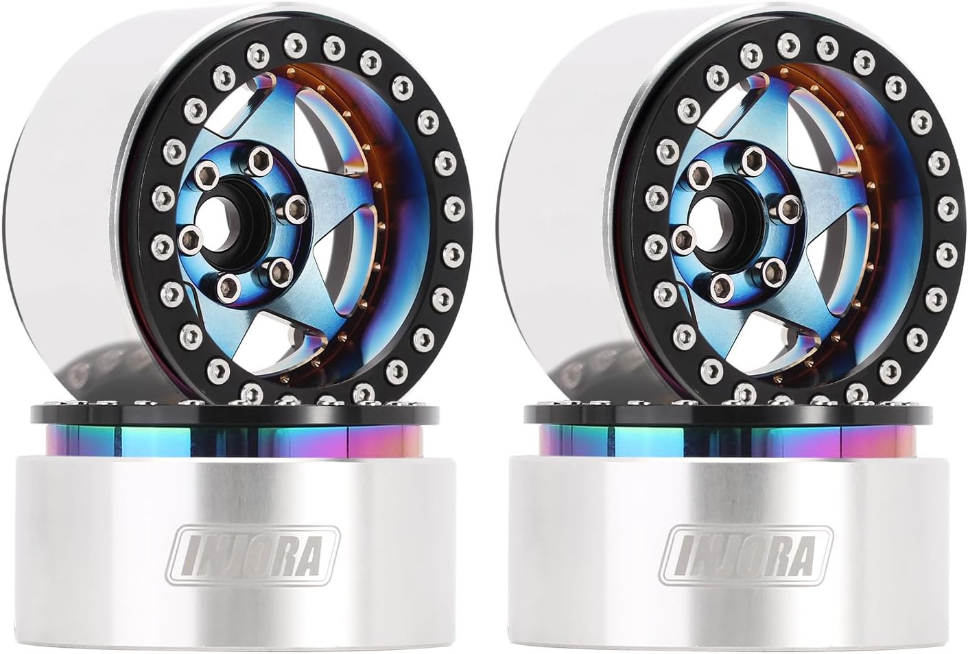 INJORA 1.9" Beadlock Cerchio Ruota Super Pesante - immagine 1