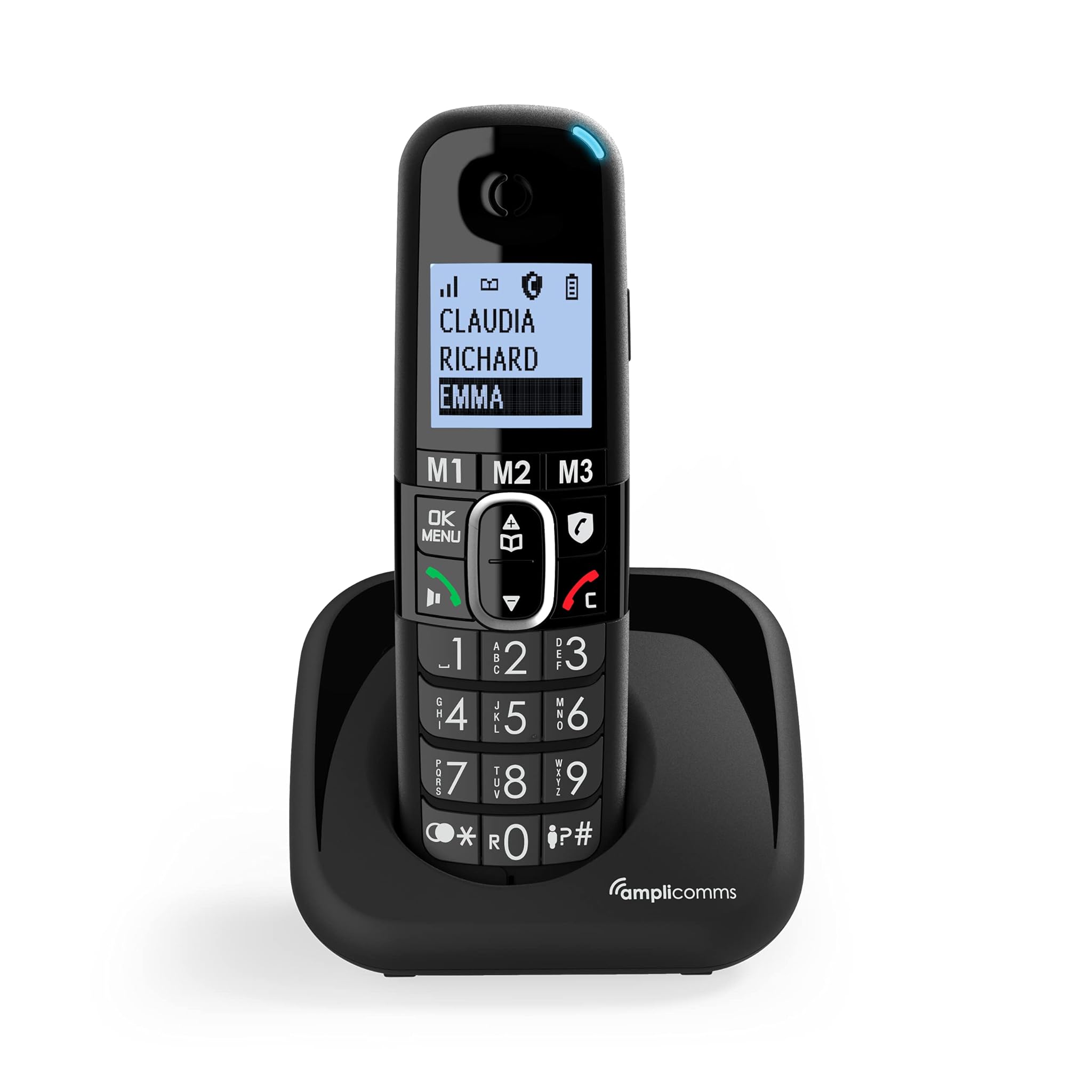 Amplicomms Delta - Telefono Cordless Amplificato per Anziani