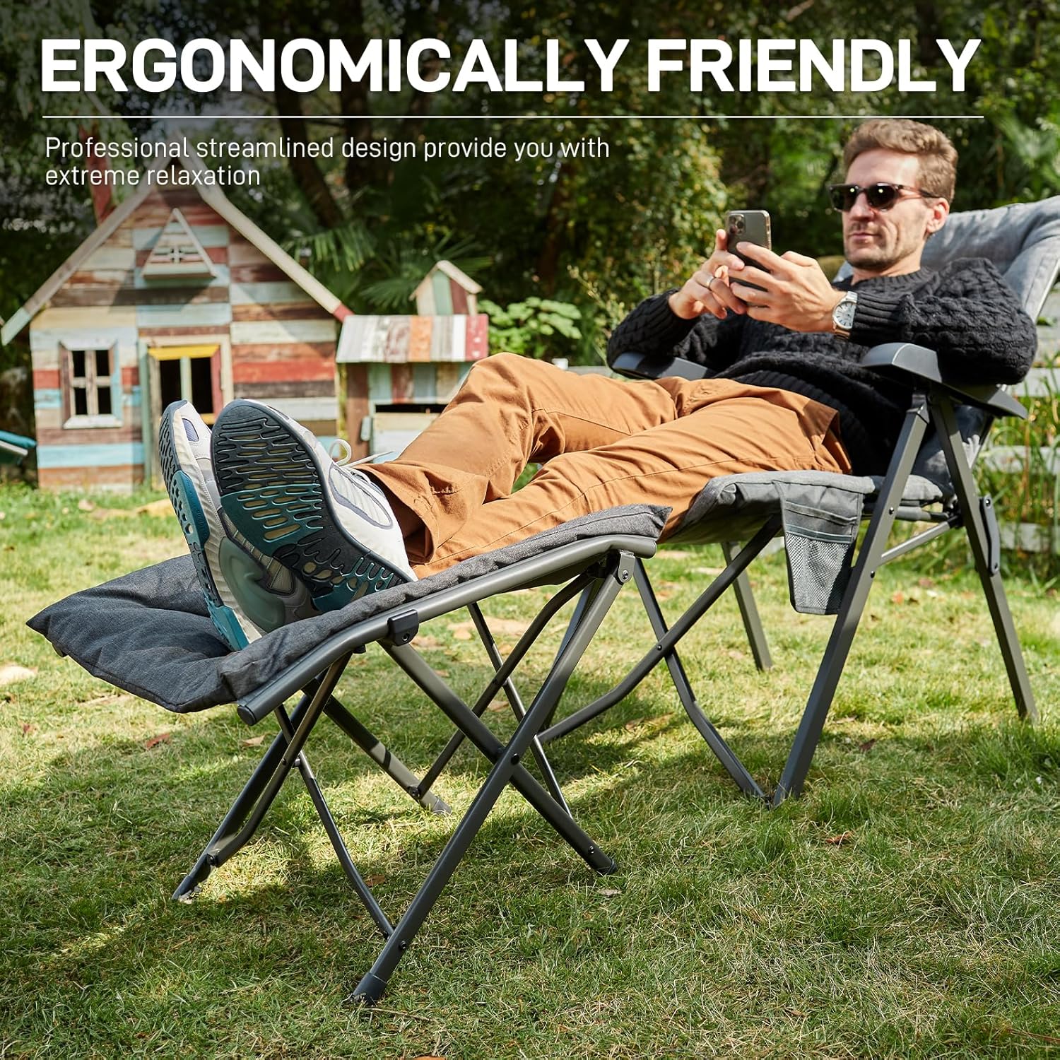 Ever Advanced Poggiapiedi da Campeggio Pieghevole - immagine 4