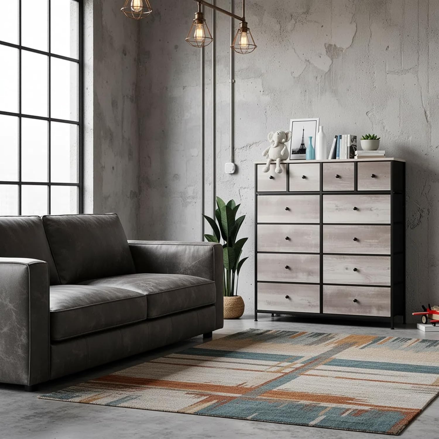 Cassettiera in Tessuto con 12 Cassetti - immagine 2