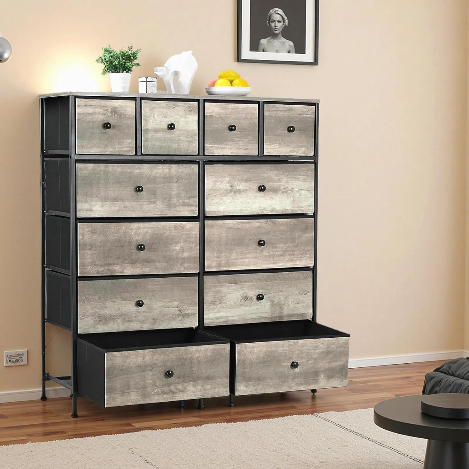 Cassettiera in Tessuto con 12 Cassetti - immagine 4