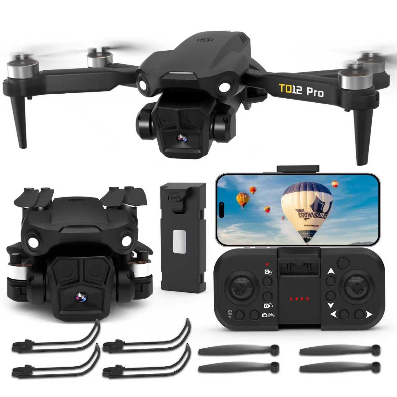 TD12PRO Drone con Fotocamera 1080P per Adulti