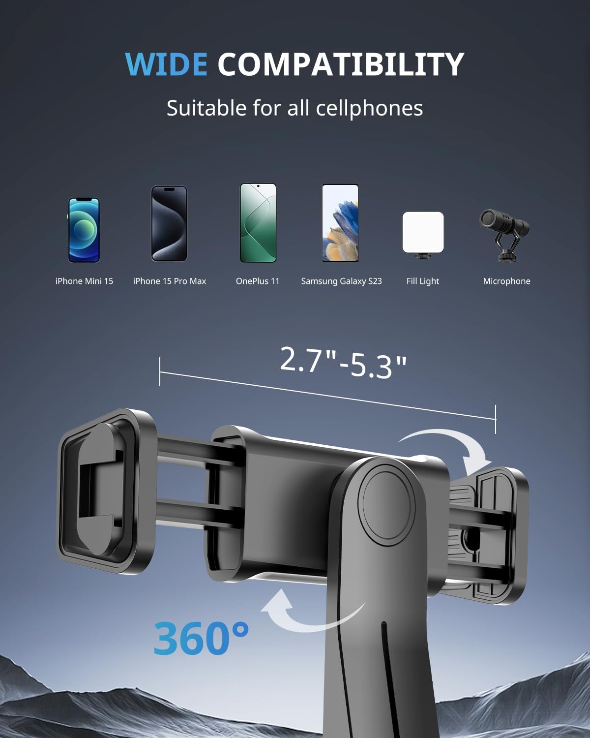 Ubeesize 12" LED Ring Light Professionale con Treppiede - immagine 5