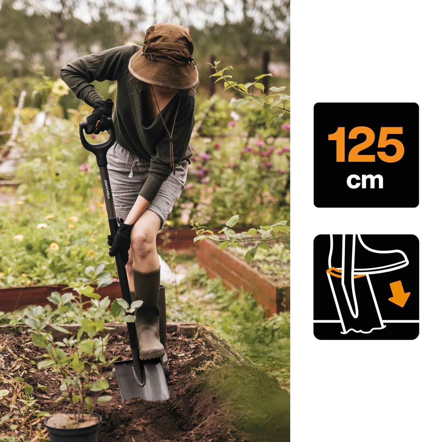 Fiskars Vanga a Punta Ergonomic per Terreni Duri, 125 cm - immagine 3