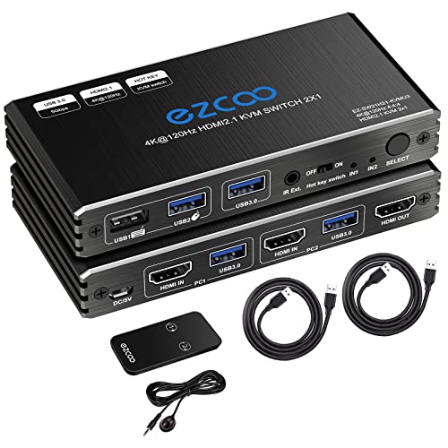 8K HDMI 2.1 KVM Switch 2 Porte USB 3.0