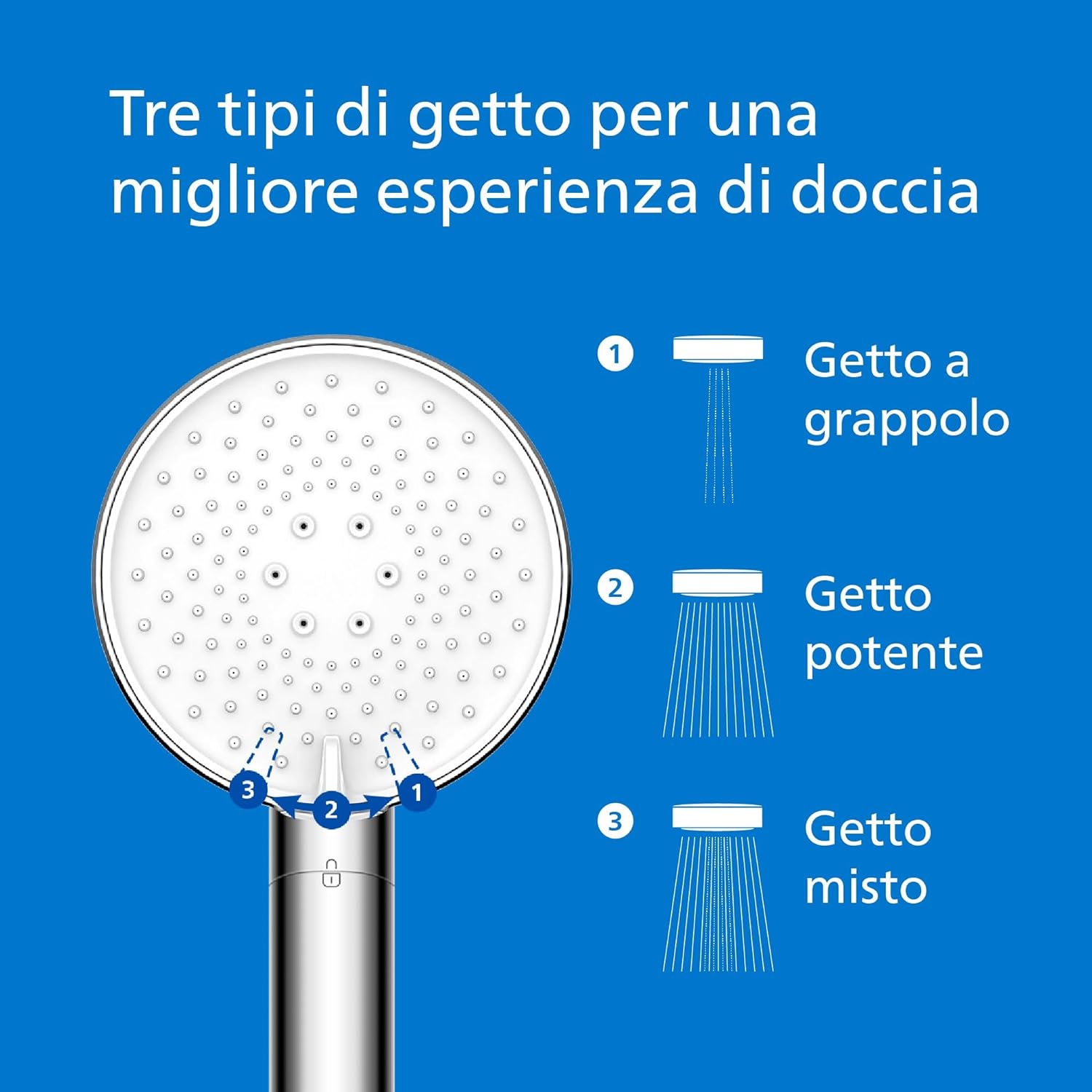 Philips Soffione Doccia con Filtro, Tre Modalità - immagine 4