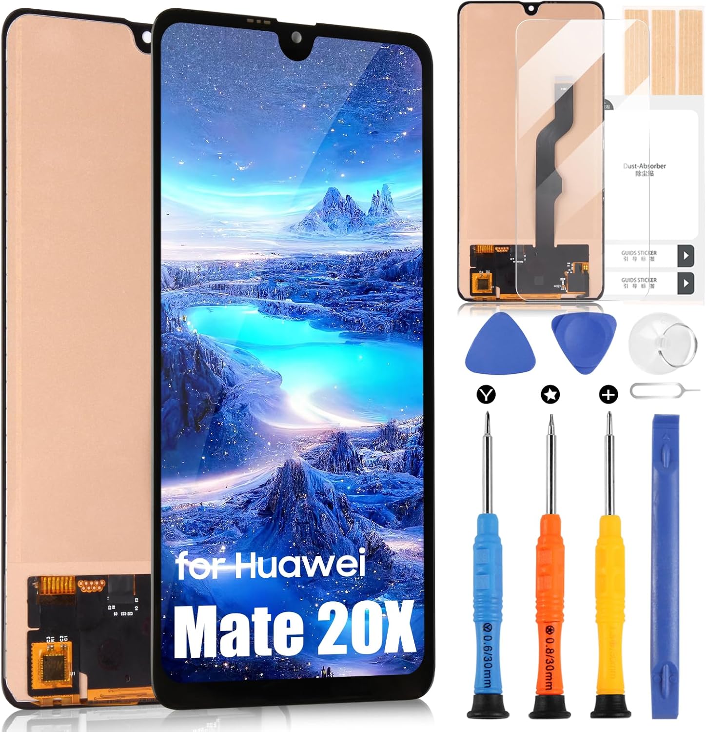 Schermo LCD per Huawei Mate 20 X Nero - immagine 1