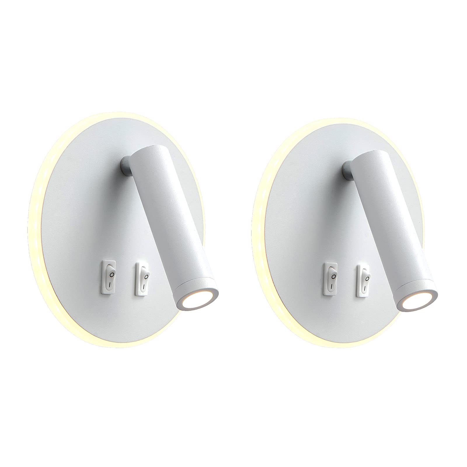 Lampada da Parete a LED 12W 3000K, Nera (2PCS)