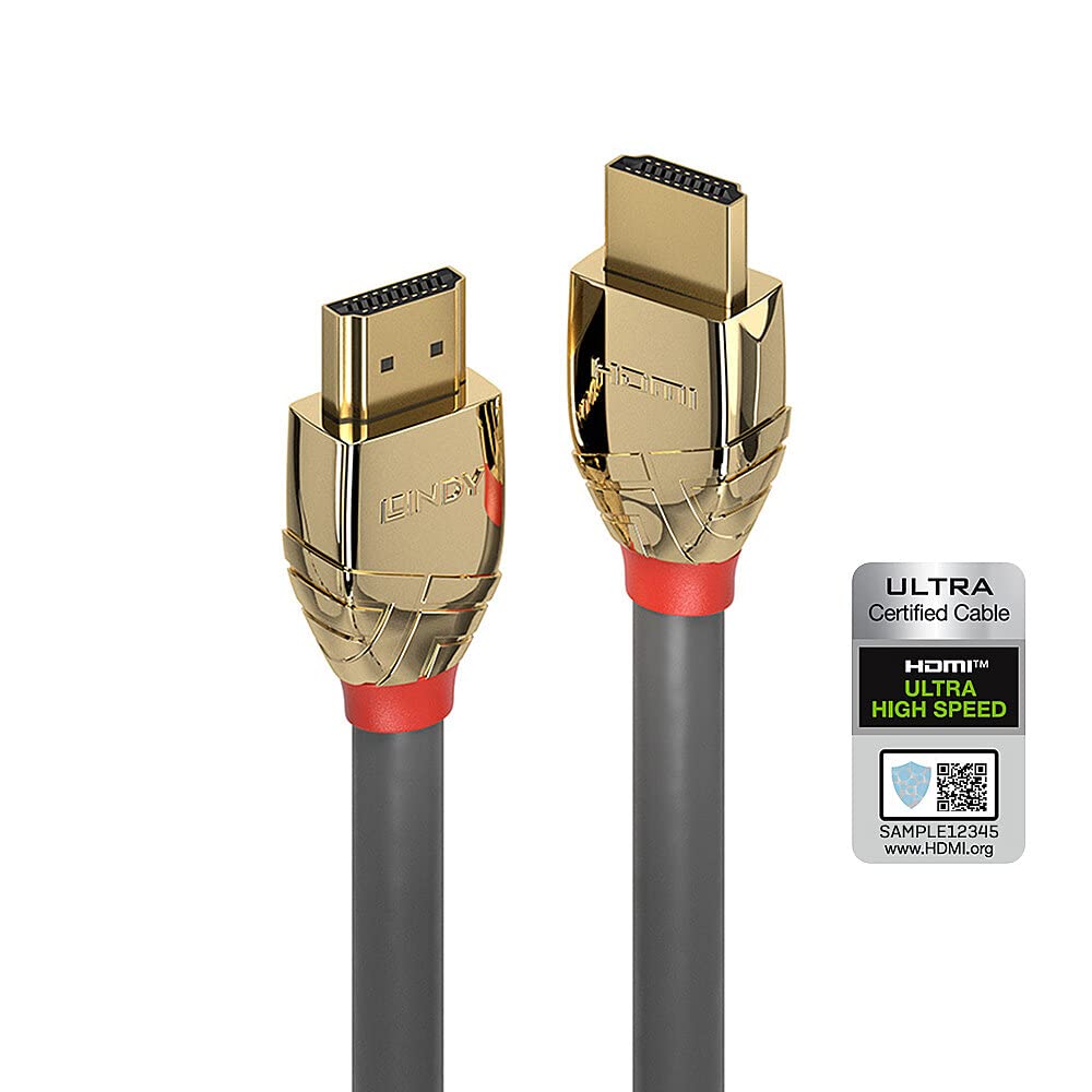 Lindy 37601 - Cavo HDMI ad alta velocità, 1 m, colore: Oro