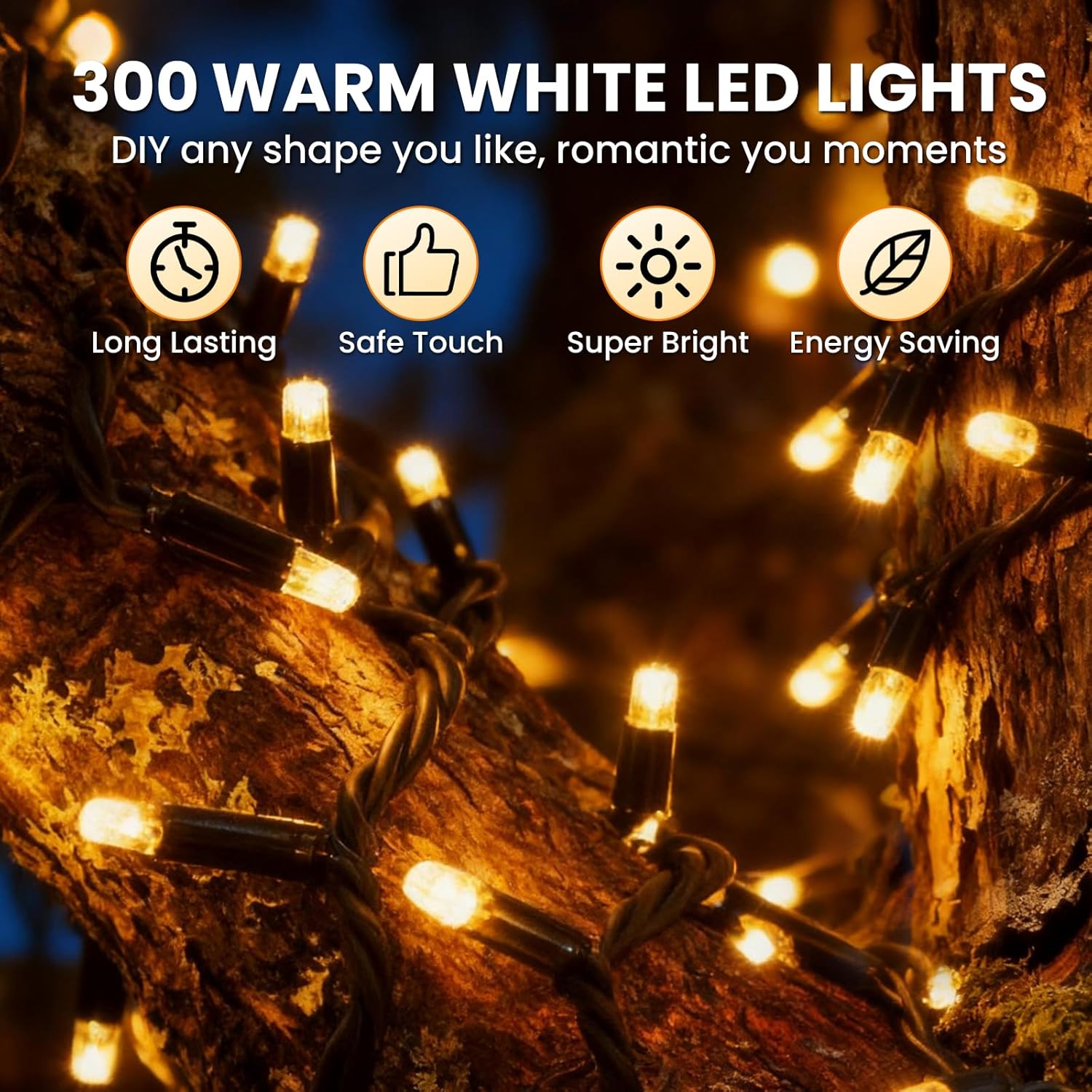 Luci Albero di Natale 30M 300LED Esterno, Collegabile - immagine 5