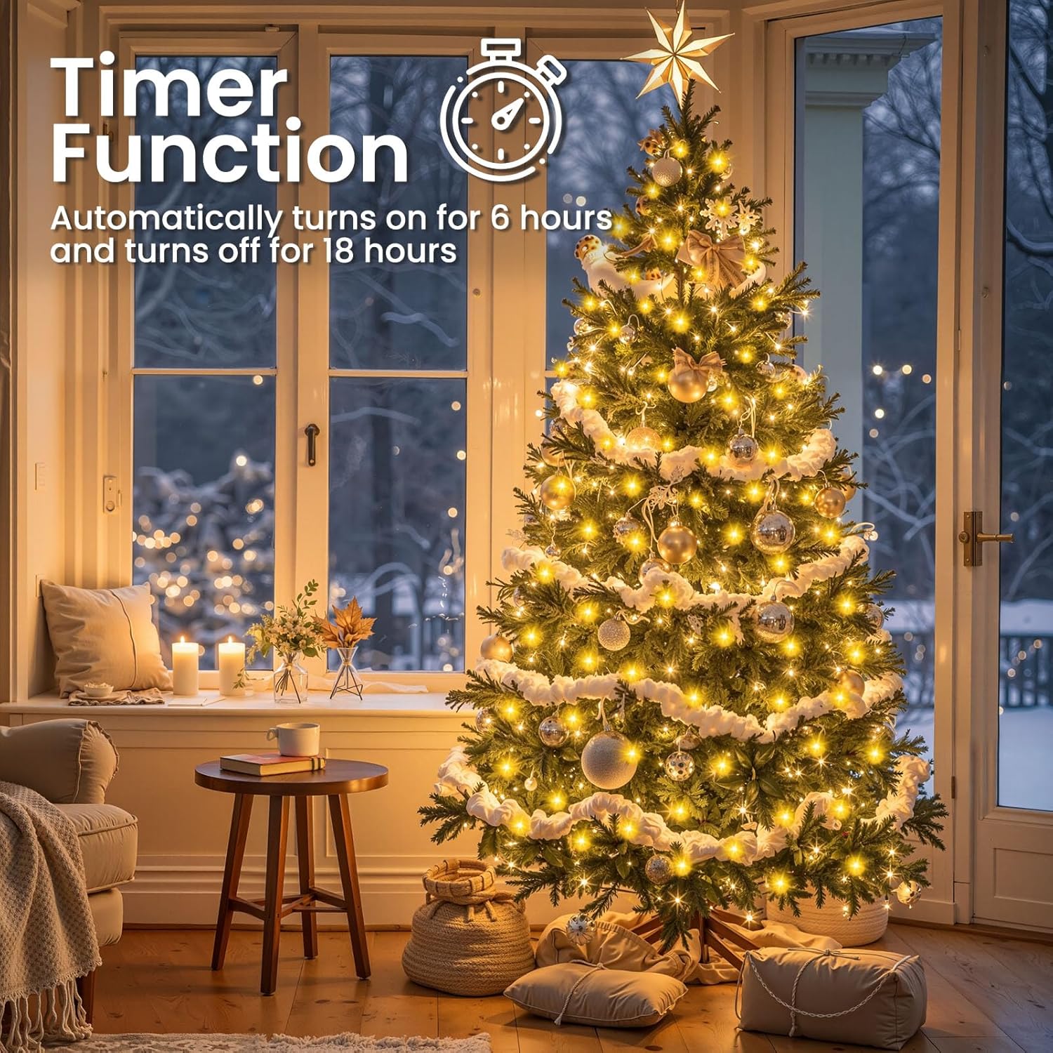 Luci Albero di Natale 30M 300LED Esterno, Collegabile - immagine 6