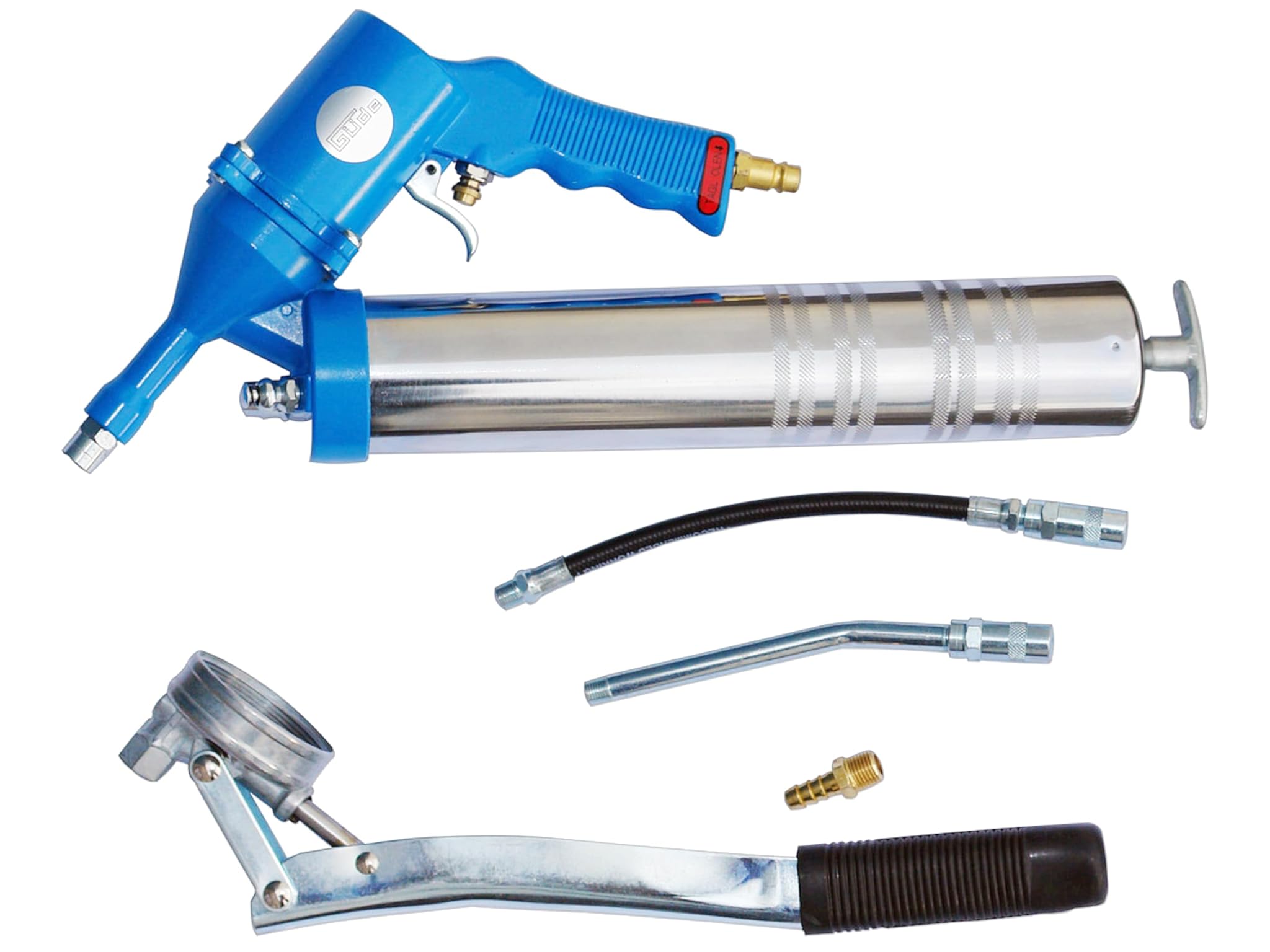 Güde 40053 - Grasso ad aria compressa, 2-8 bar, colore: Blu