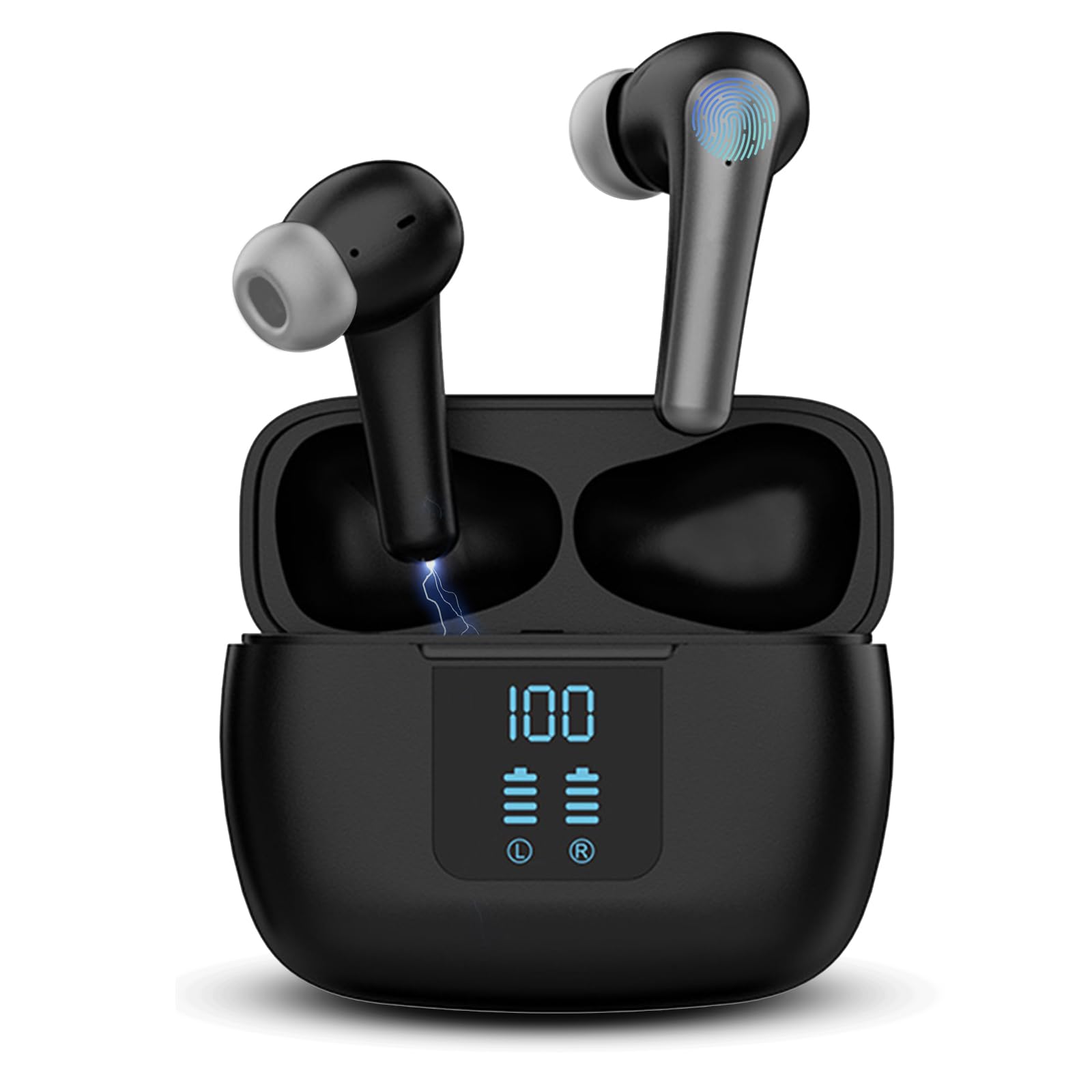 Cuffie Bluetooth 5.3 In Ear - Audio Hi-Fi 5-7h, Nero | Pandahai | Velz
